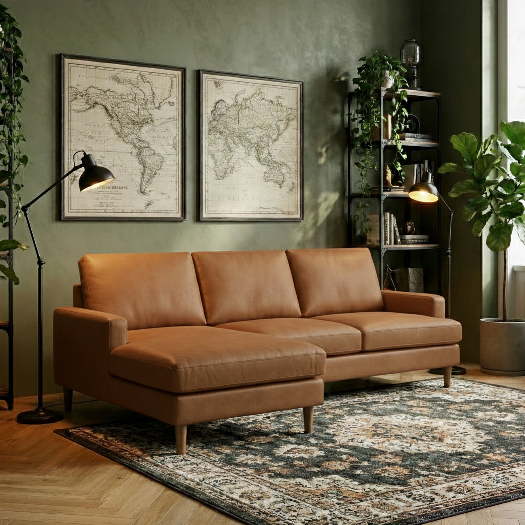 Max Faux Leather Corner Chaise Sofa