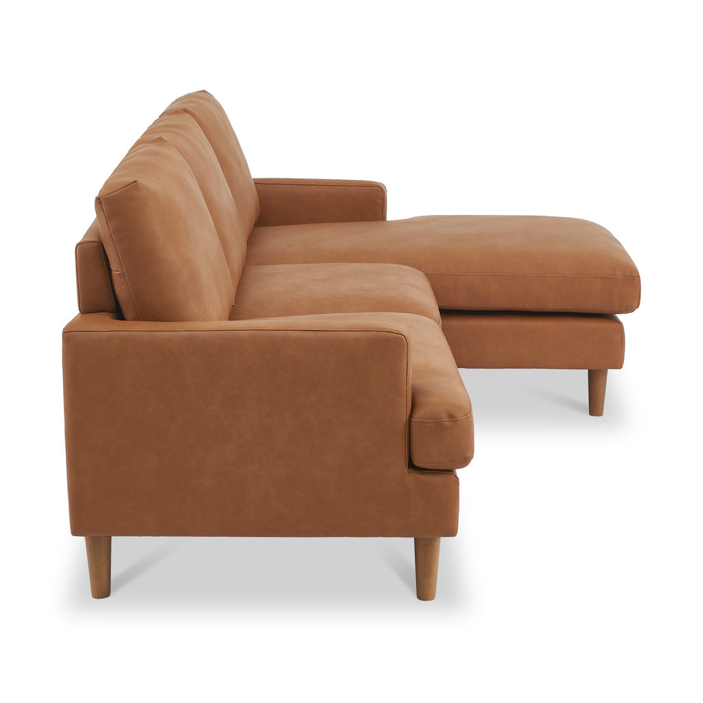 Max Faux Leather Corner Chaise Sofa
