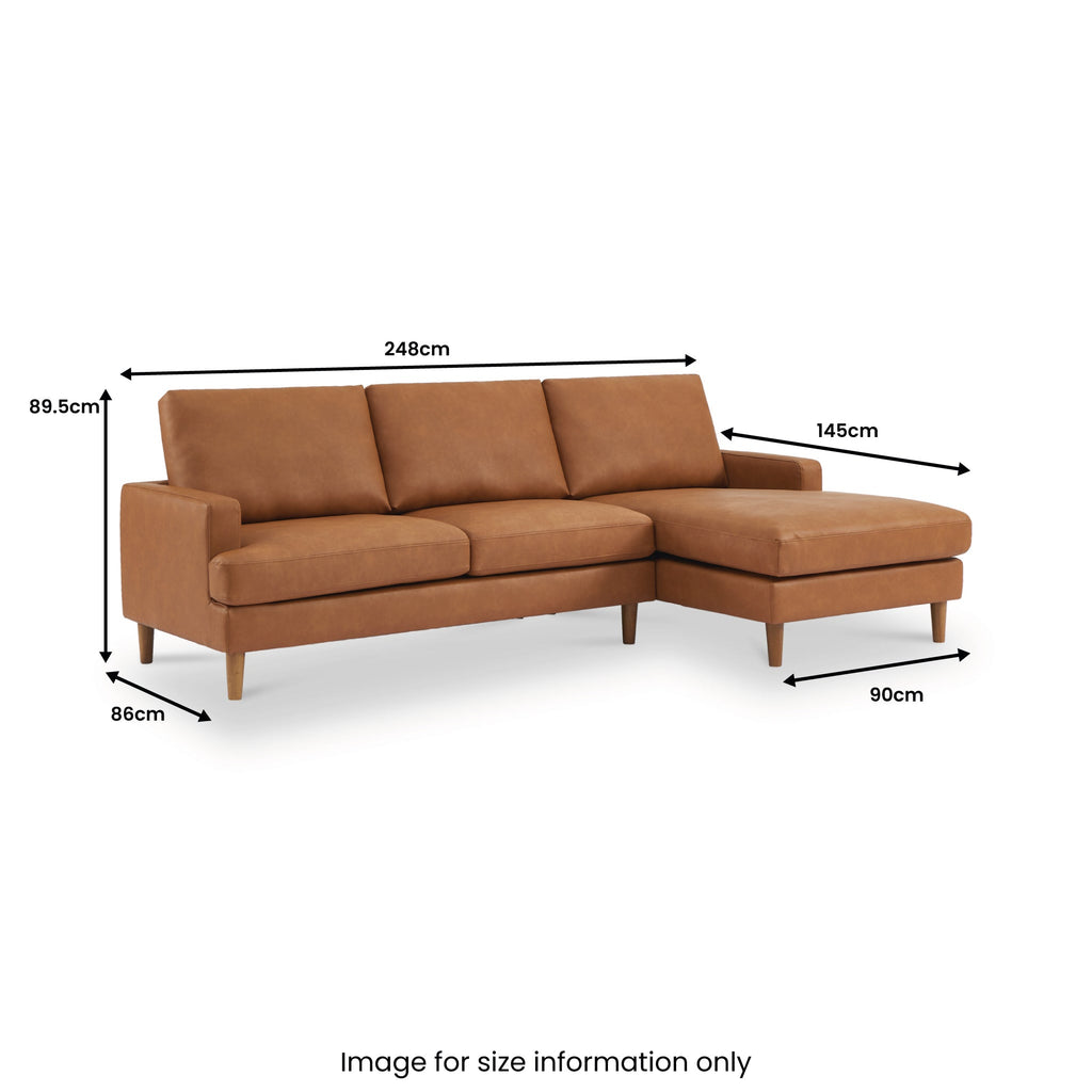 Max Faux Leather Corner Chaise Sofa