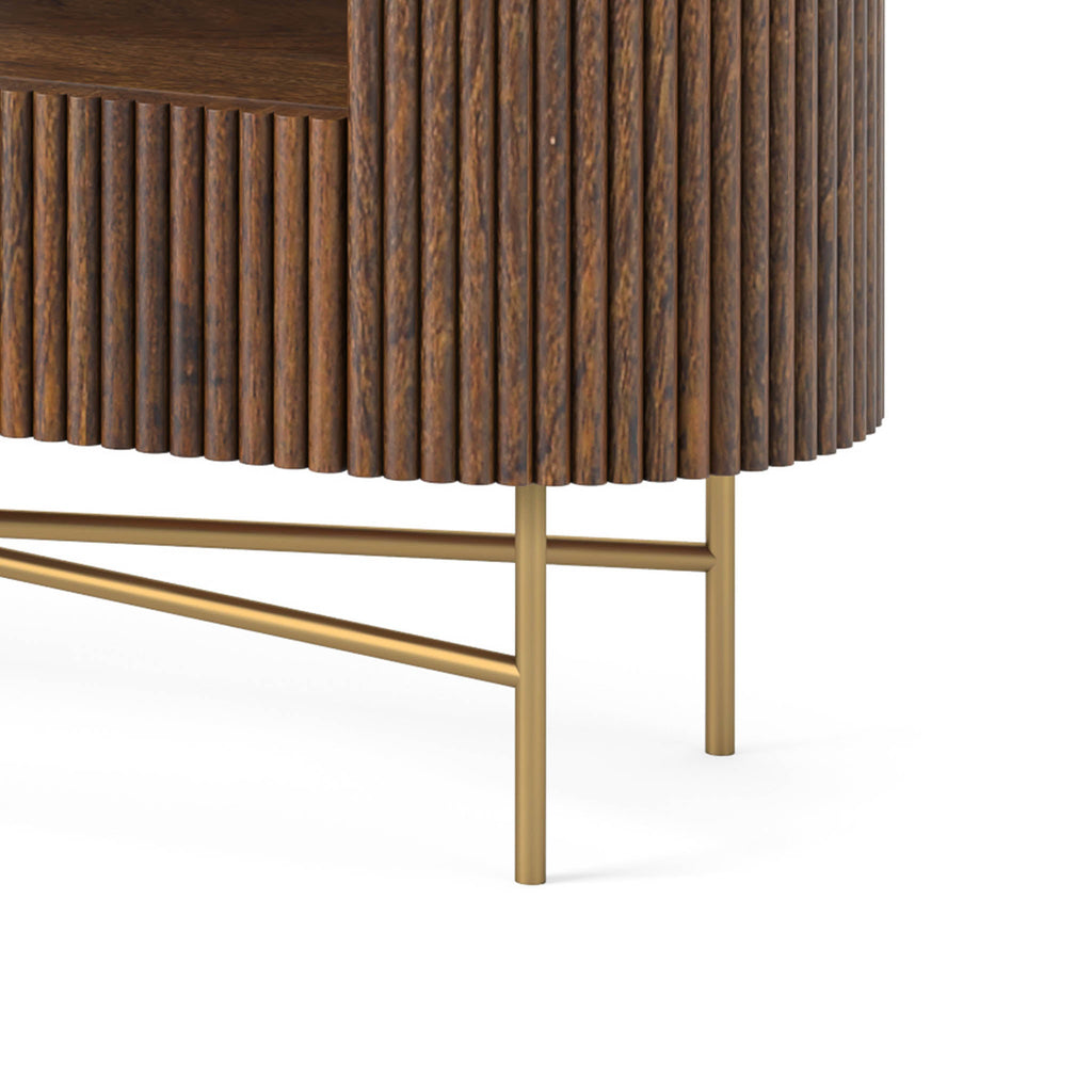 Milo Mango & Marble Fluted TV Media Unit