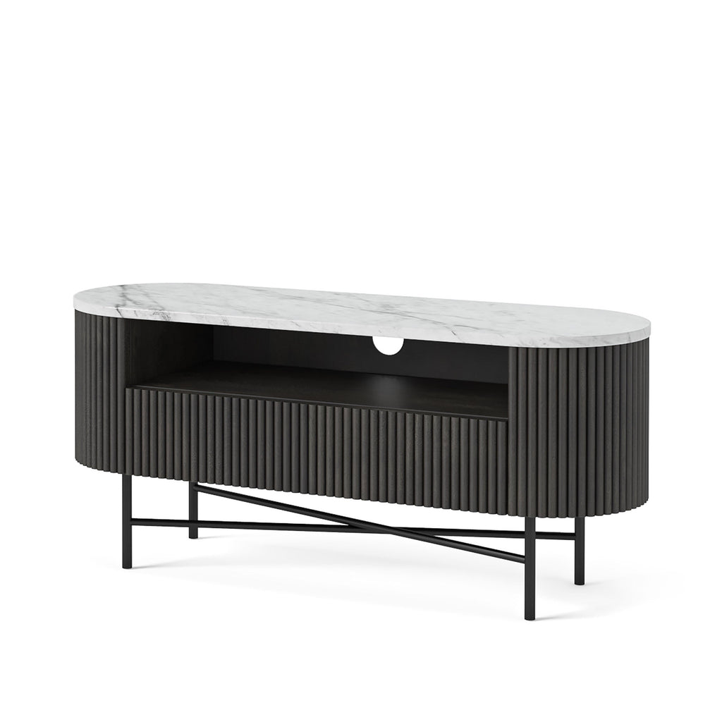 Milo Mango & Marble Fluted TV Media Unit