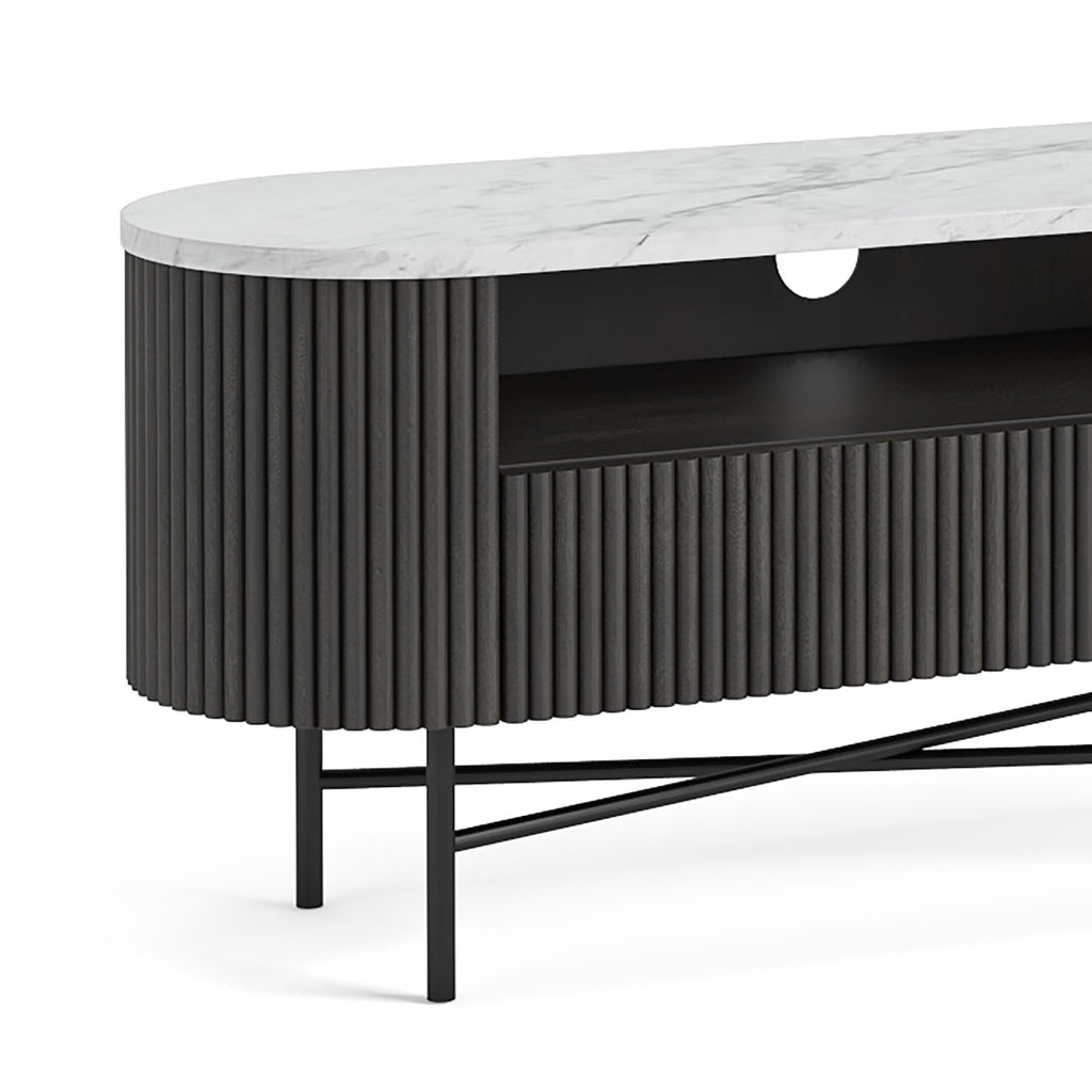 Milo Mango & Marble Fluted TV Media Unit