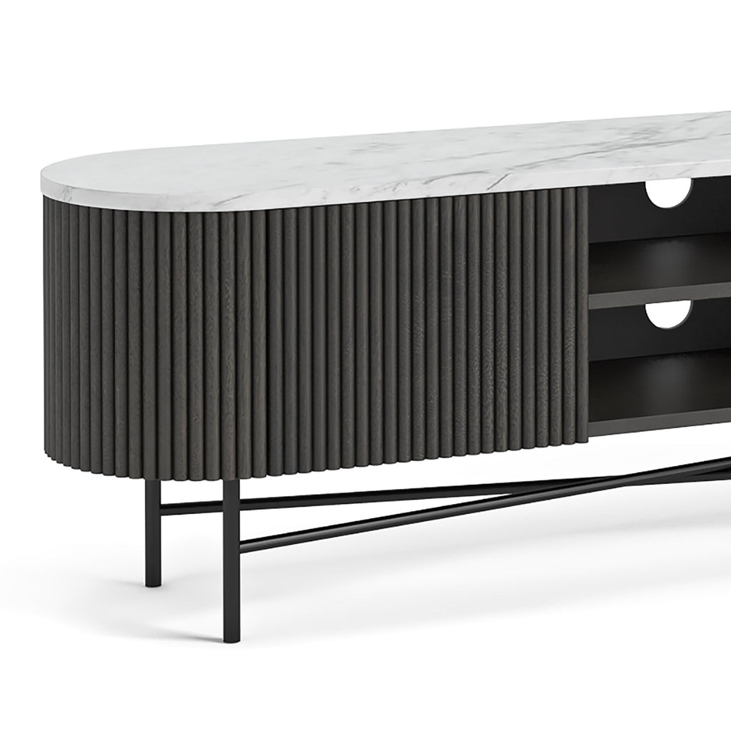 Milo Mango & Marble Fluted Extra Large TV Media Unit