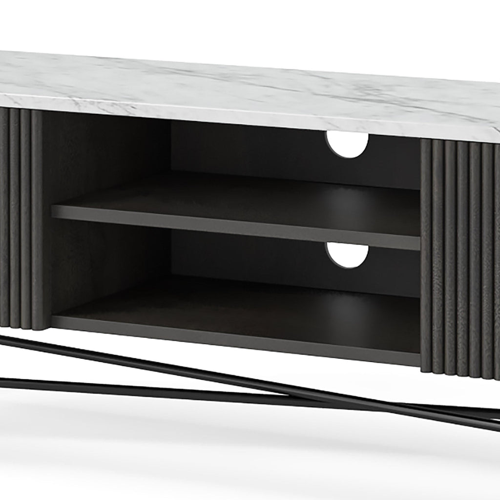Milo Mango & Marble Fluted Extra Large TV Media Unit