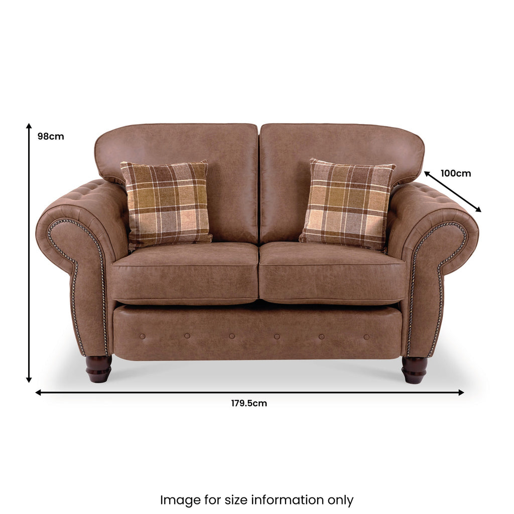 Ashford Faux Leather 2 Seater Sofa