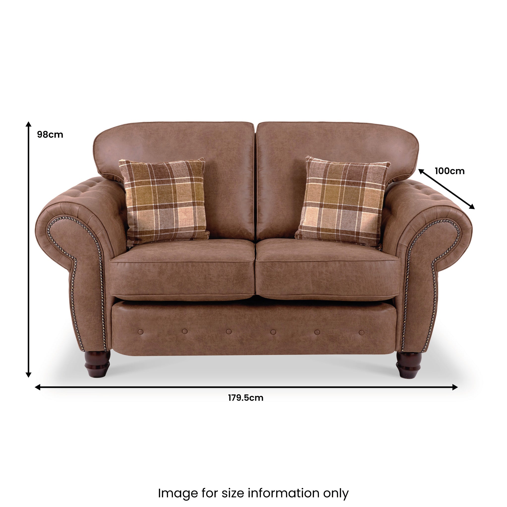 Ashford Faux Leather 2 Seater Sofa