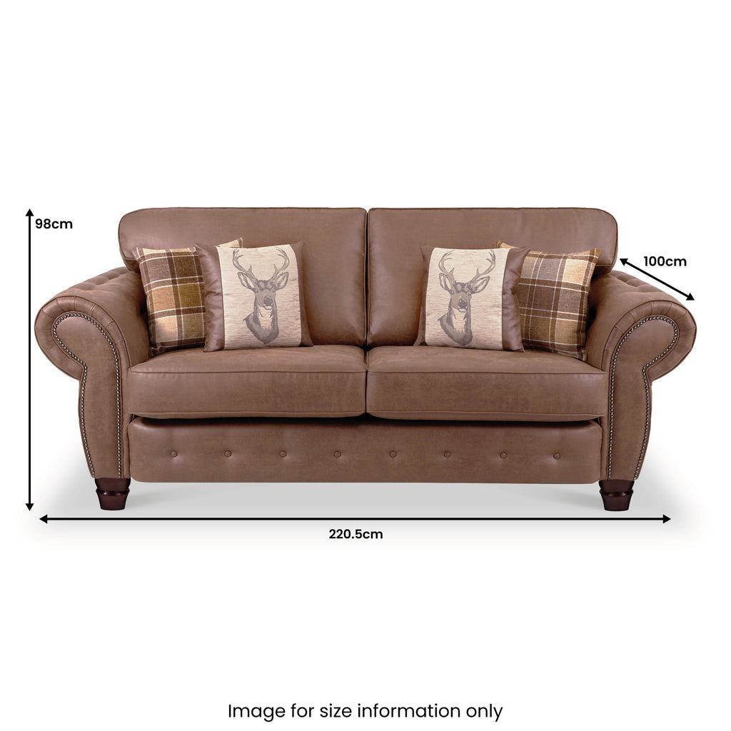 Ashford Faux Leather 3 Seater Sofa