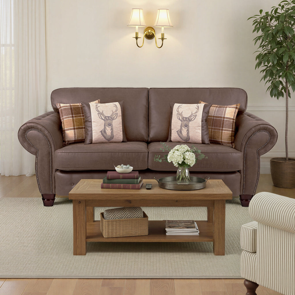 Ashford Faux Leather 3 Seater Sofa