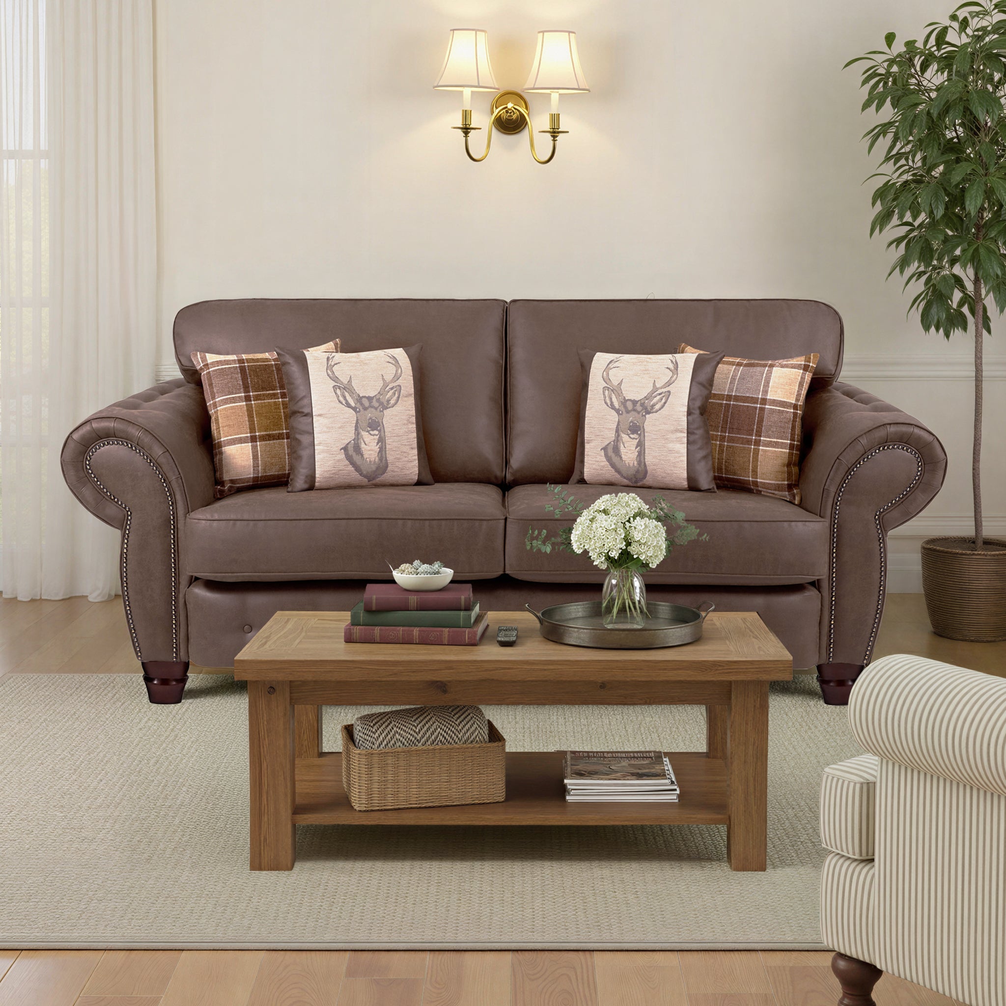 Ashford Faux Leather 3 Seater Sofa