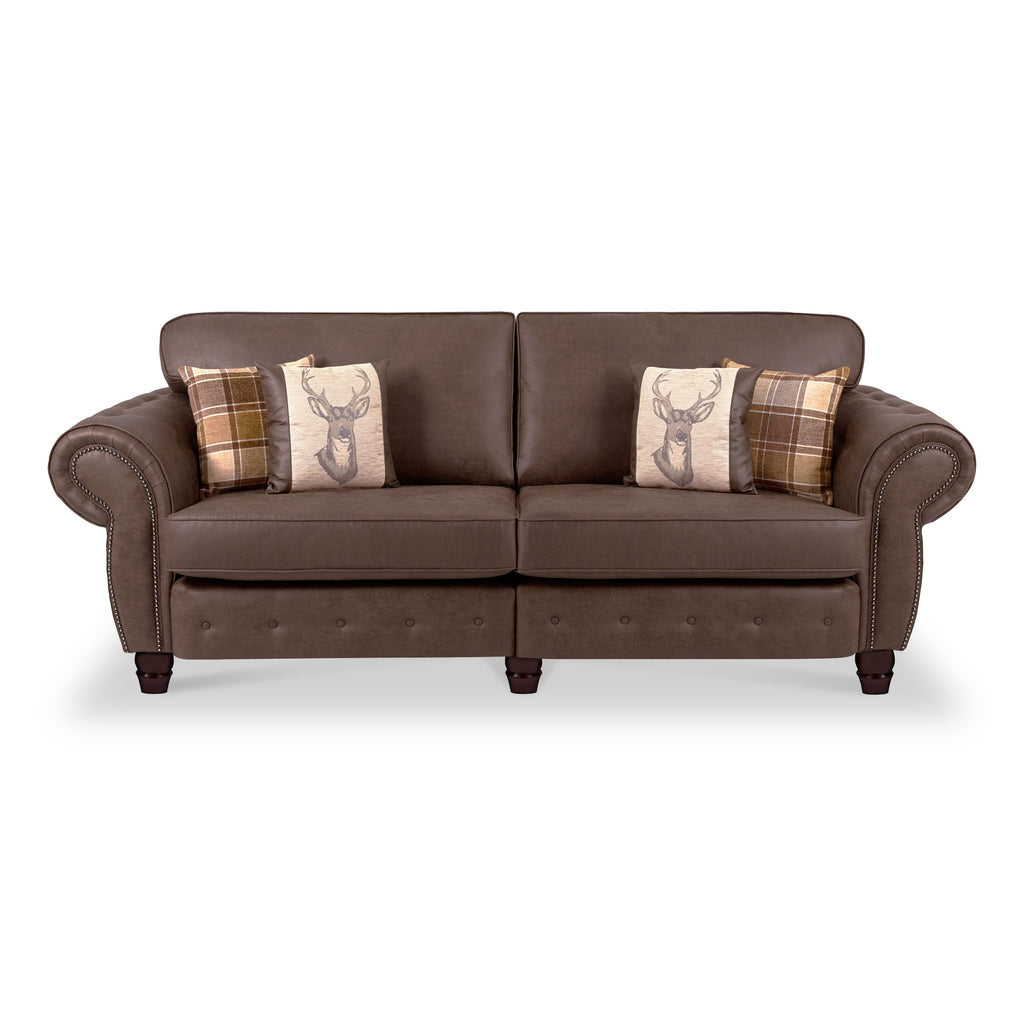 Ashford Faux Leather 4 Seater Sofa