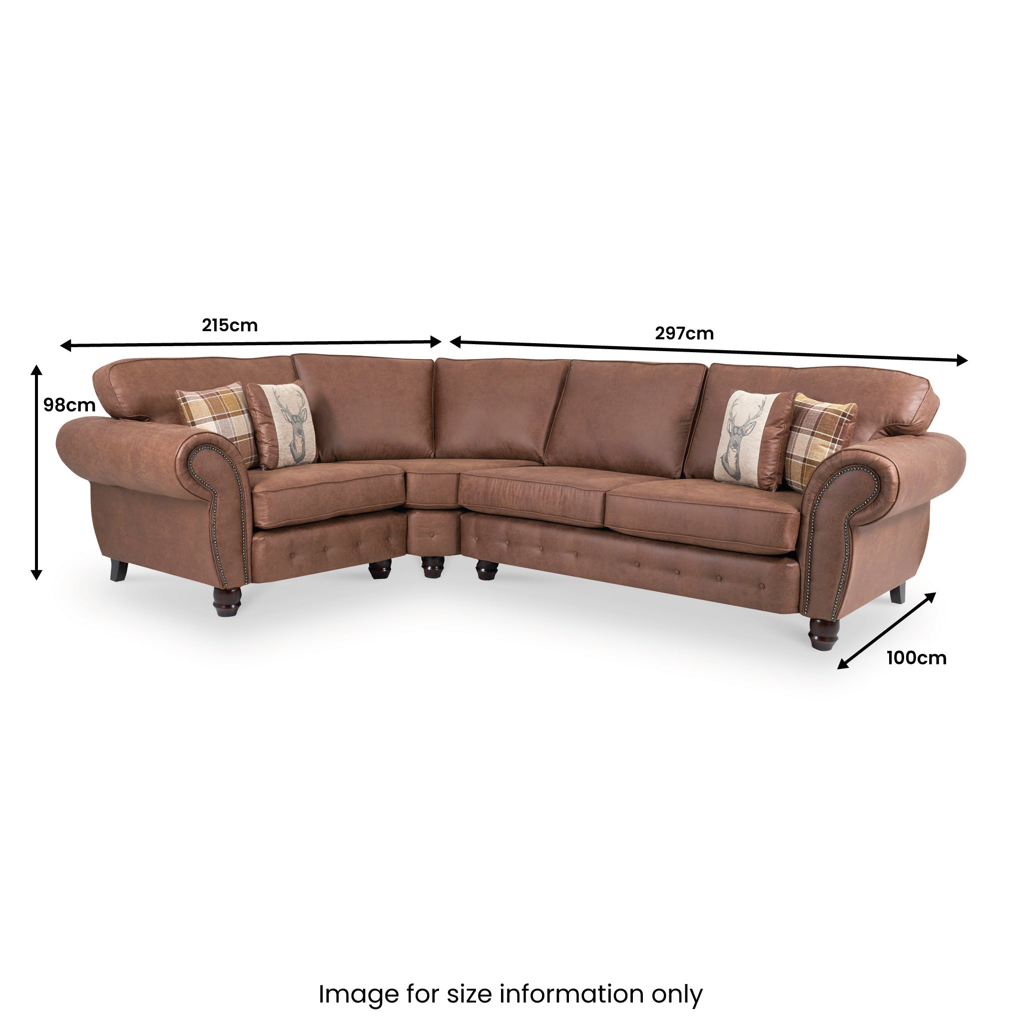 Ashford Faux Leather Corner Sofa