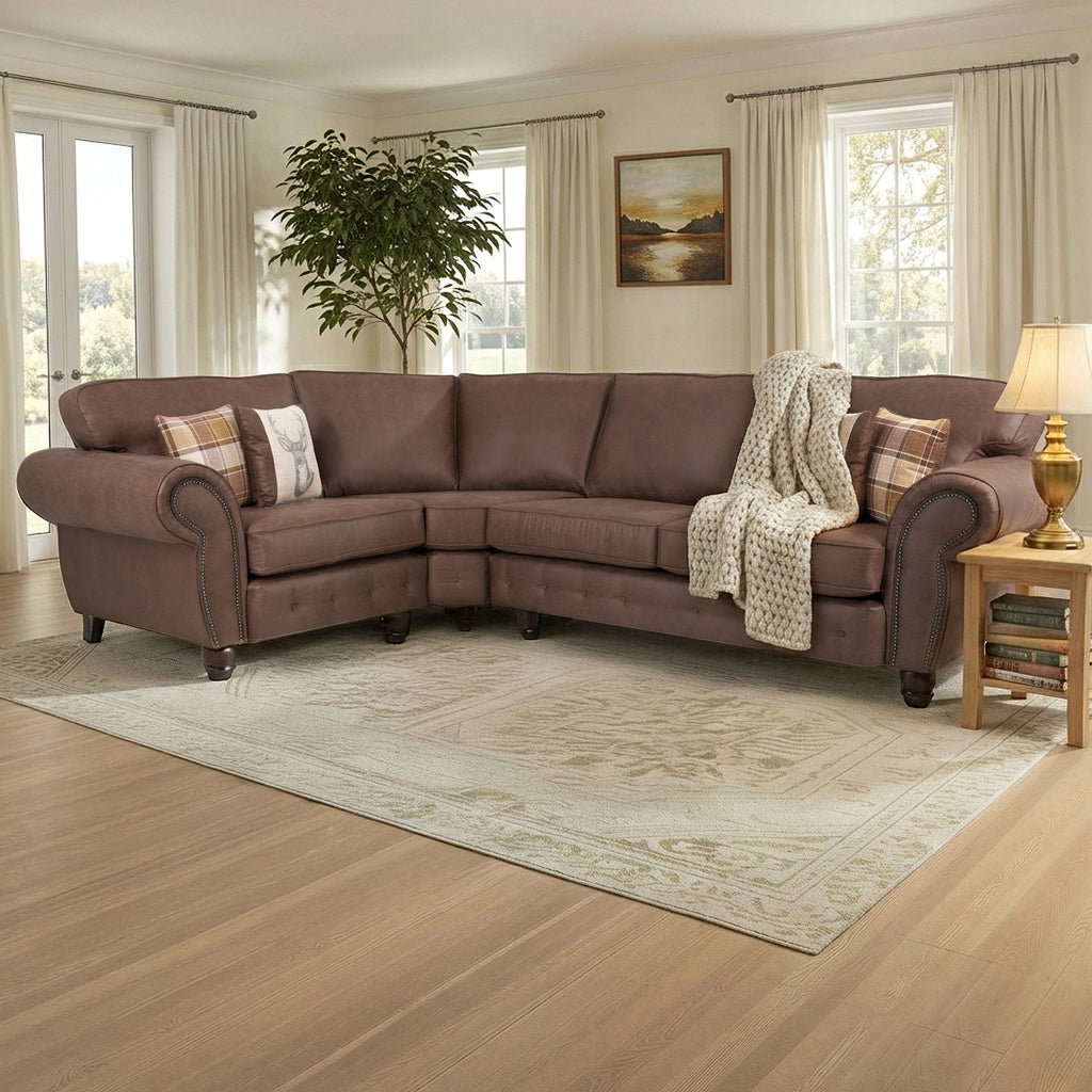 Ashford Faux Leather Corner Sofa