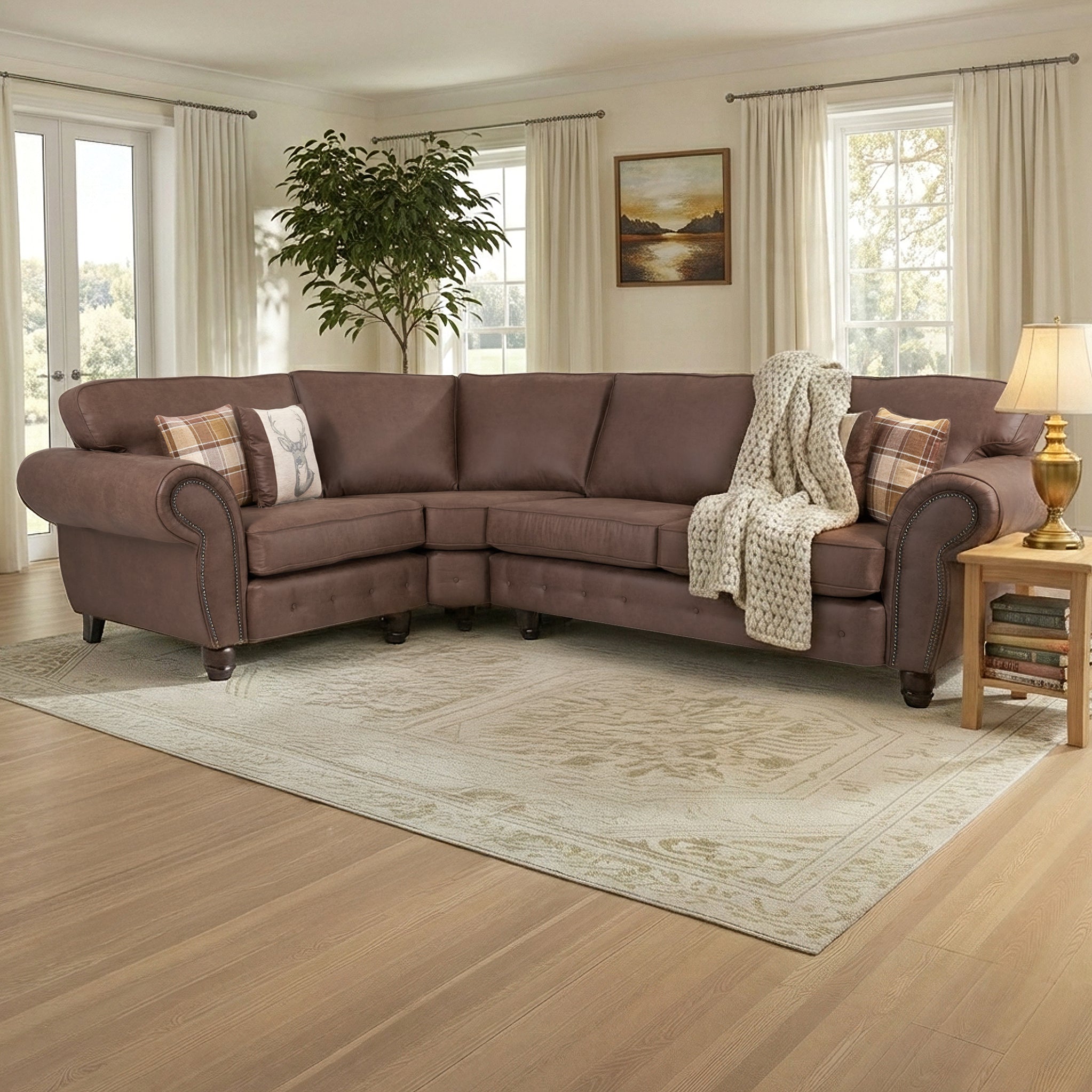 Ashford Faux Leather Corner Sofa