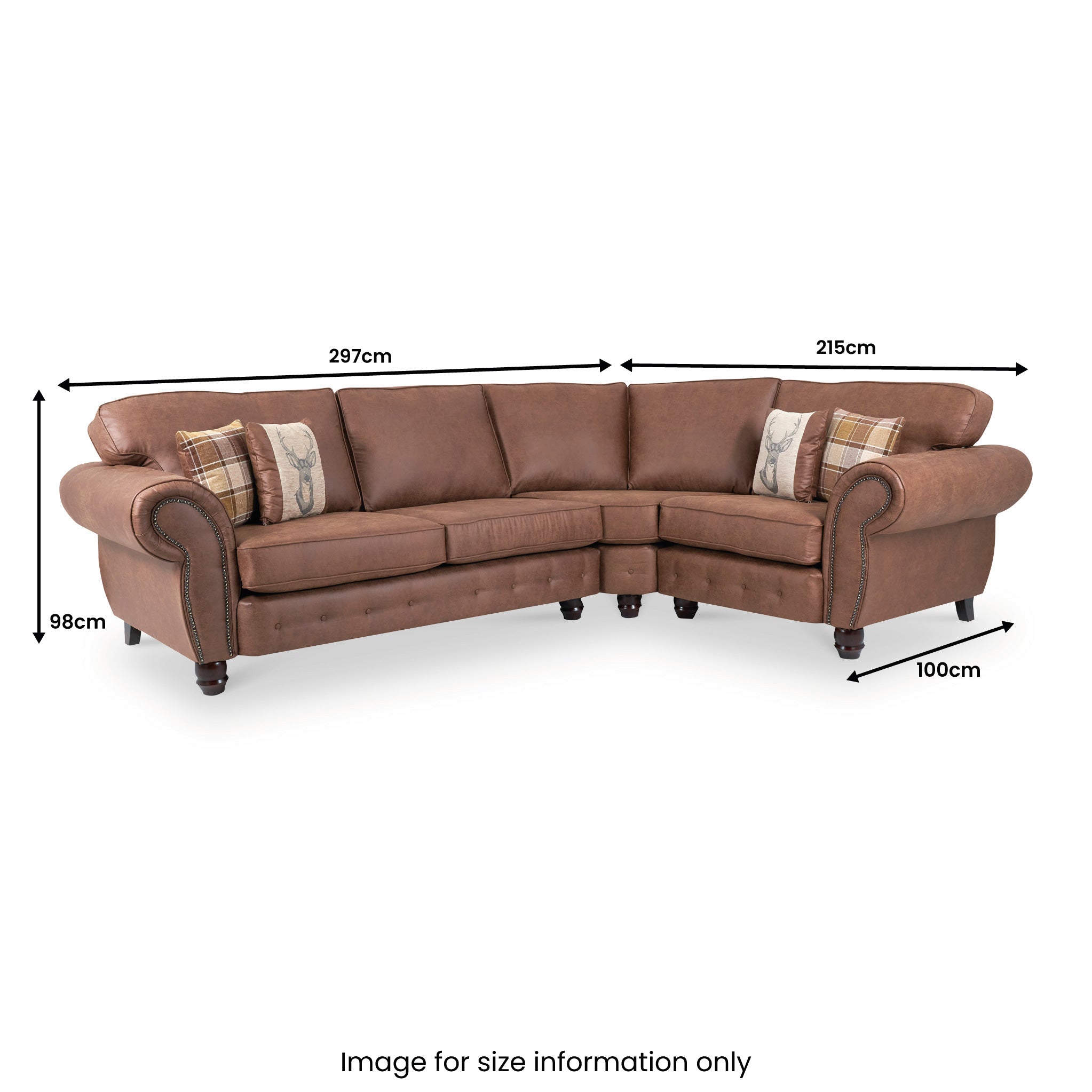 Ashford Faux Leather Corner Sofa