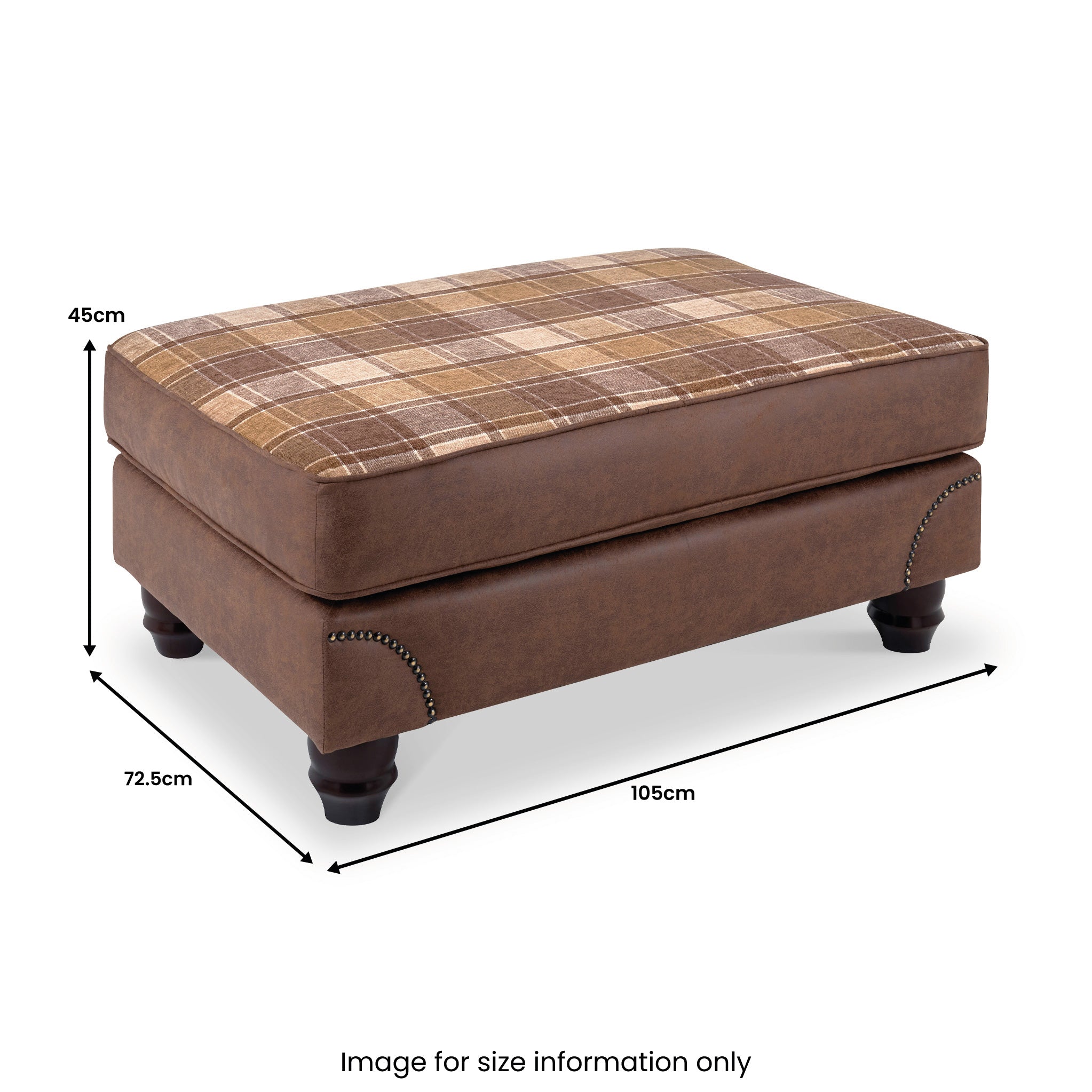 Ashford Faux Leather Footstool