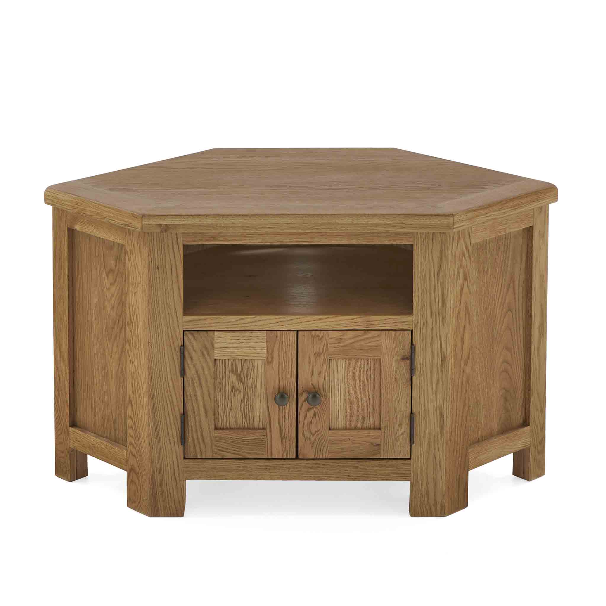 Zelah Oak Corner TV Stand