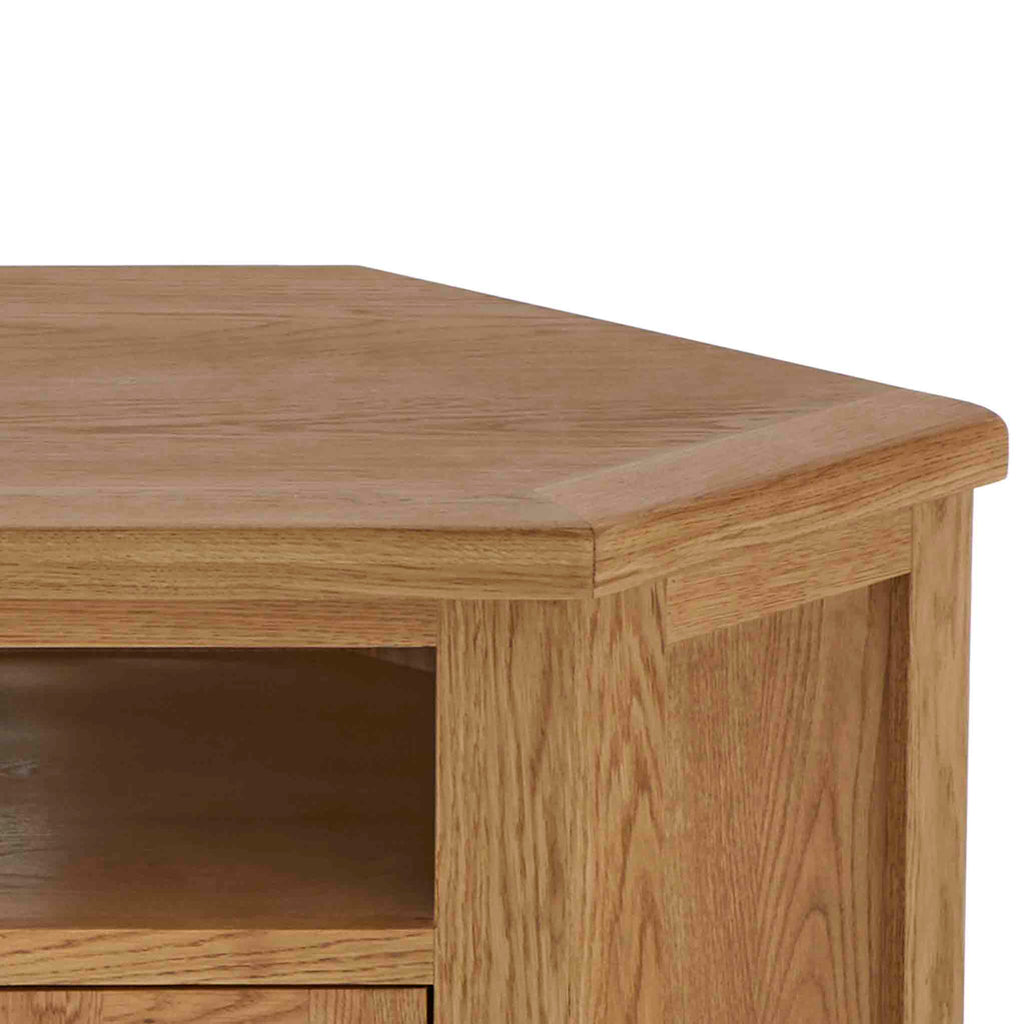 Zelah Oak Corner TV Stand