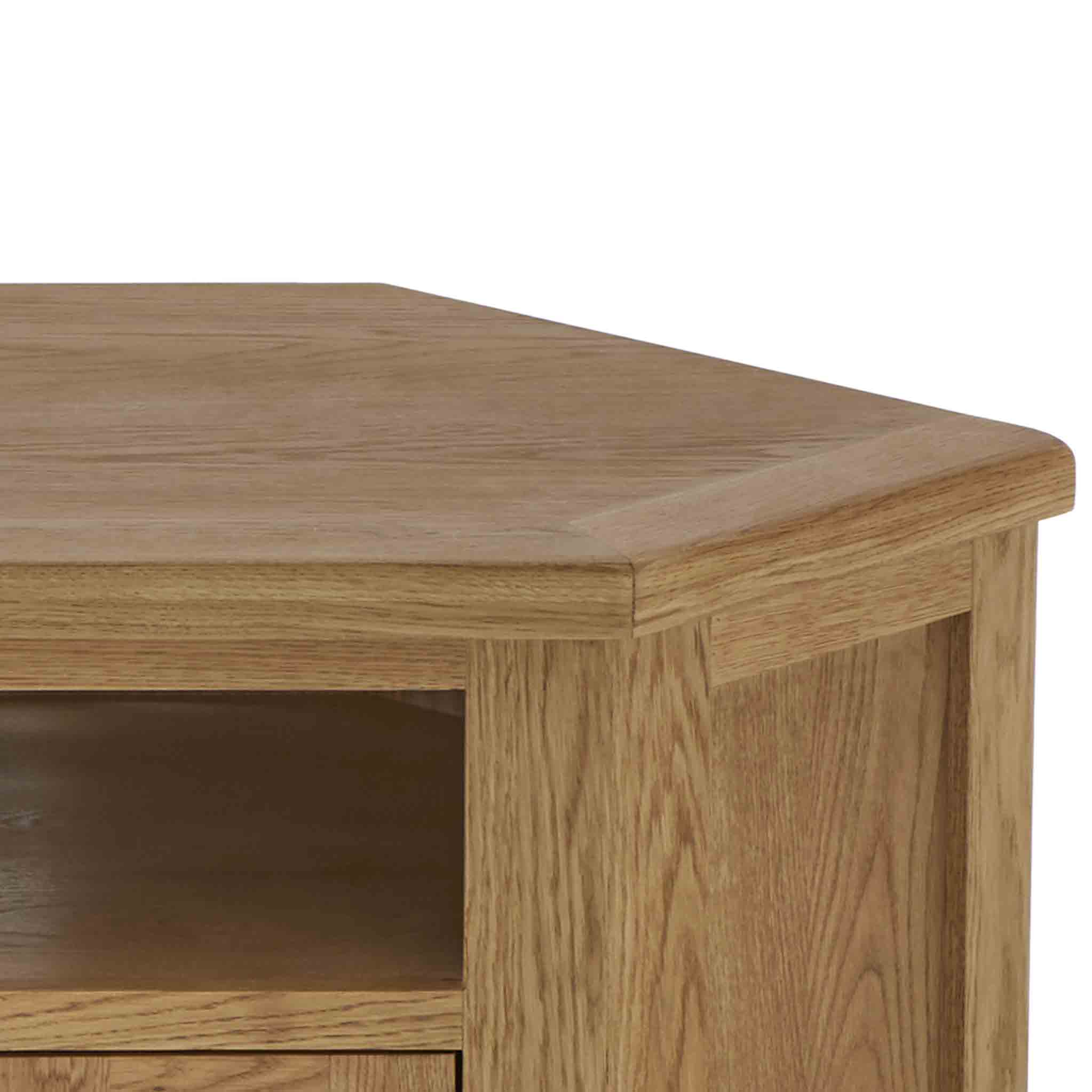 Zelah Oak Corner TV Stand