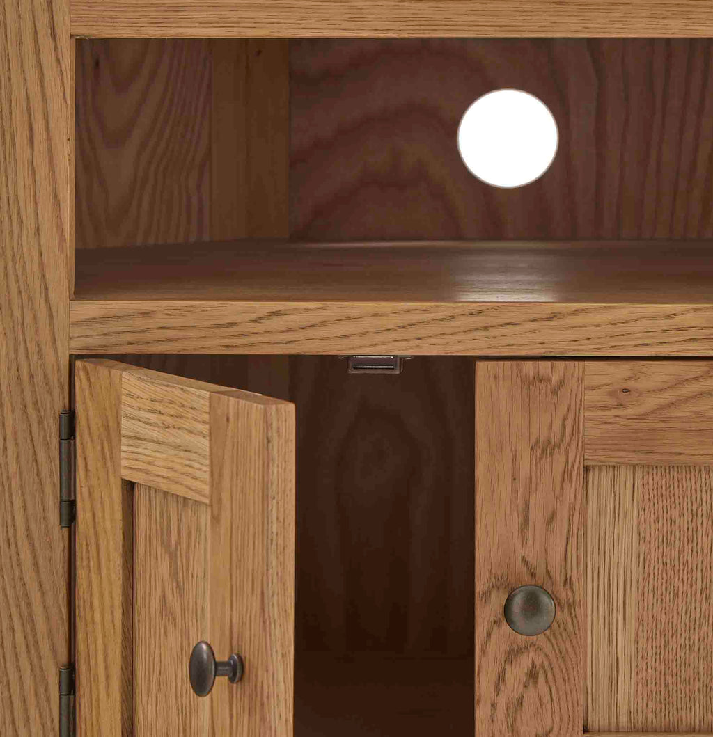 Zelah Oak Corner TV Stand