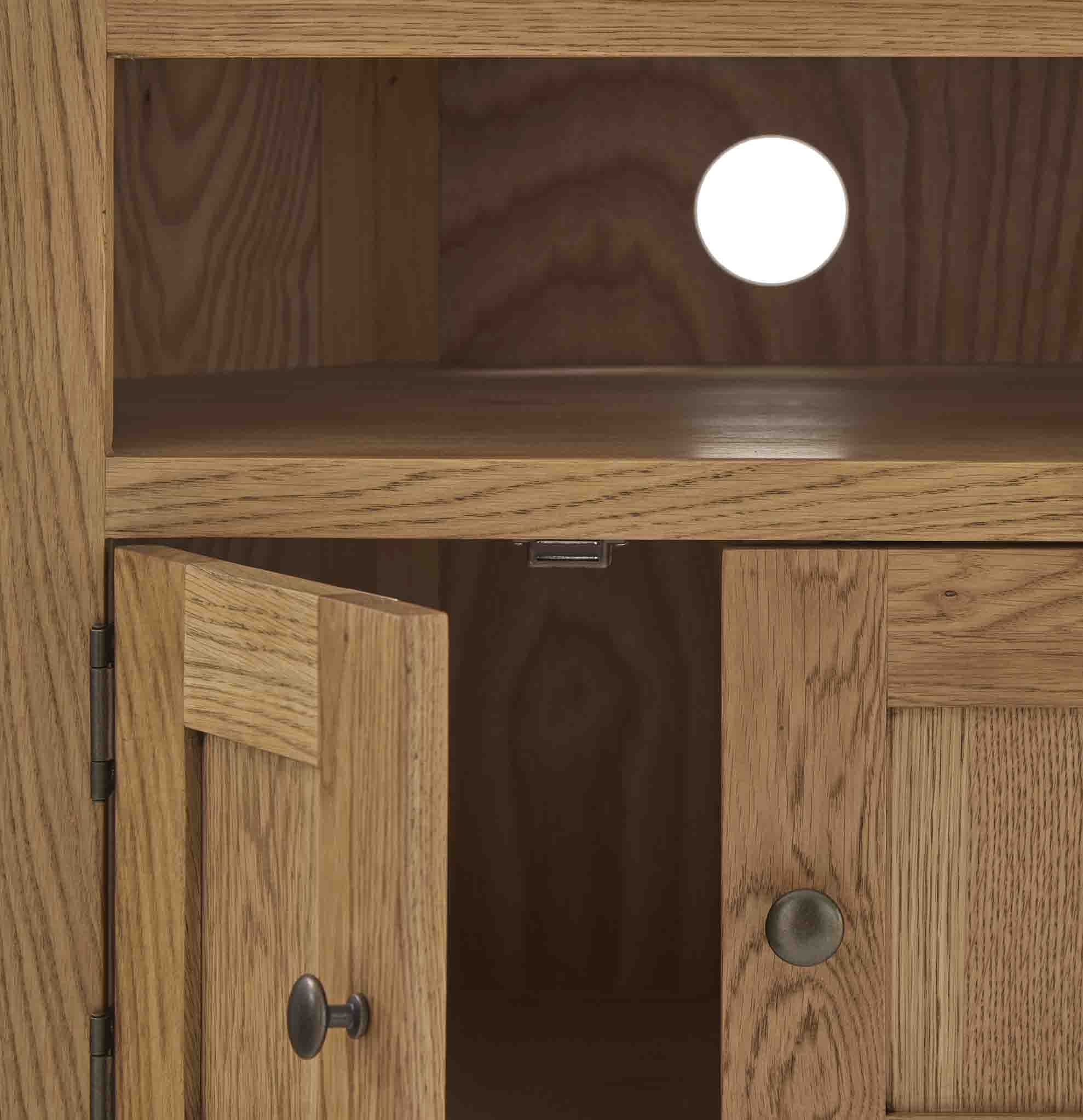 Zelah Oak Corner TV Stand