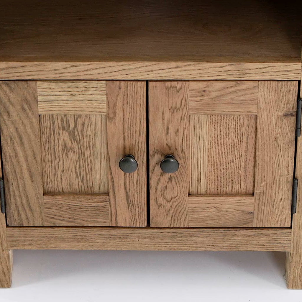 Zelah Oak Corner TV Stand