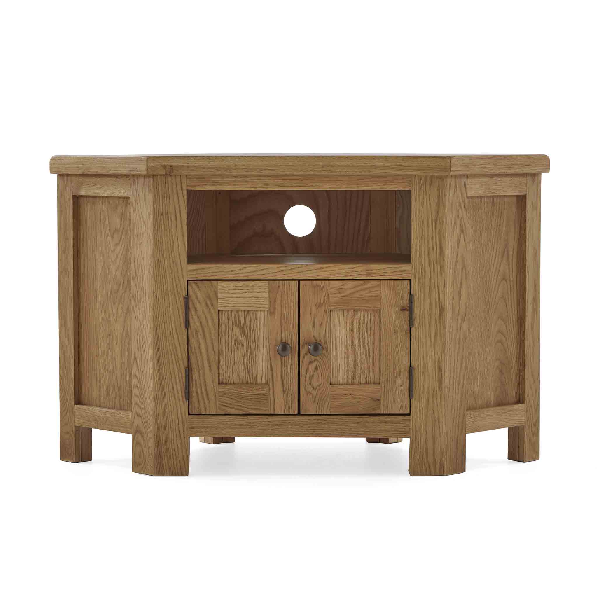 Zelah Oak Corner TV Stand