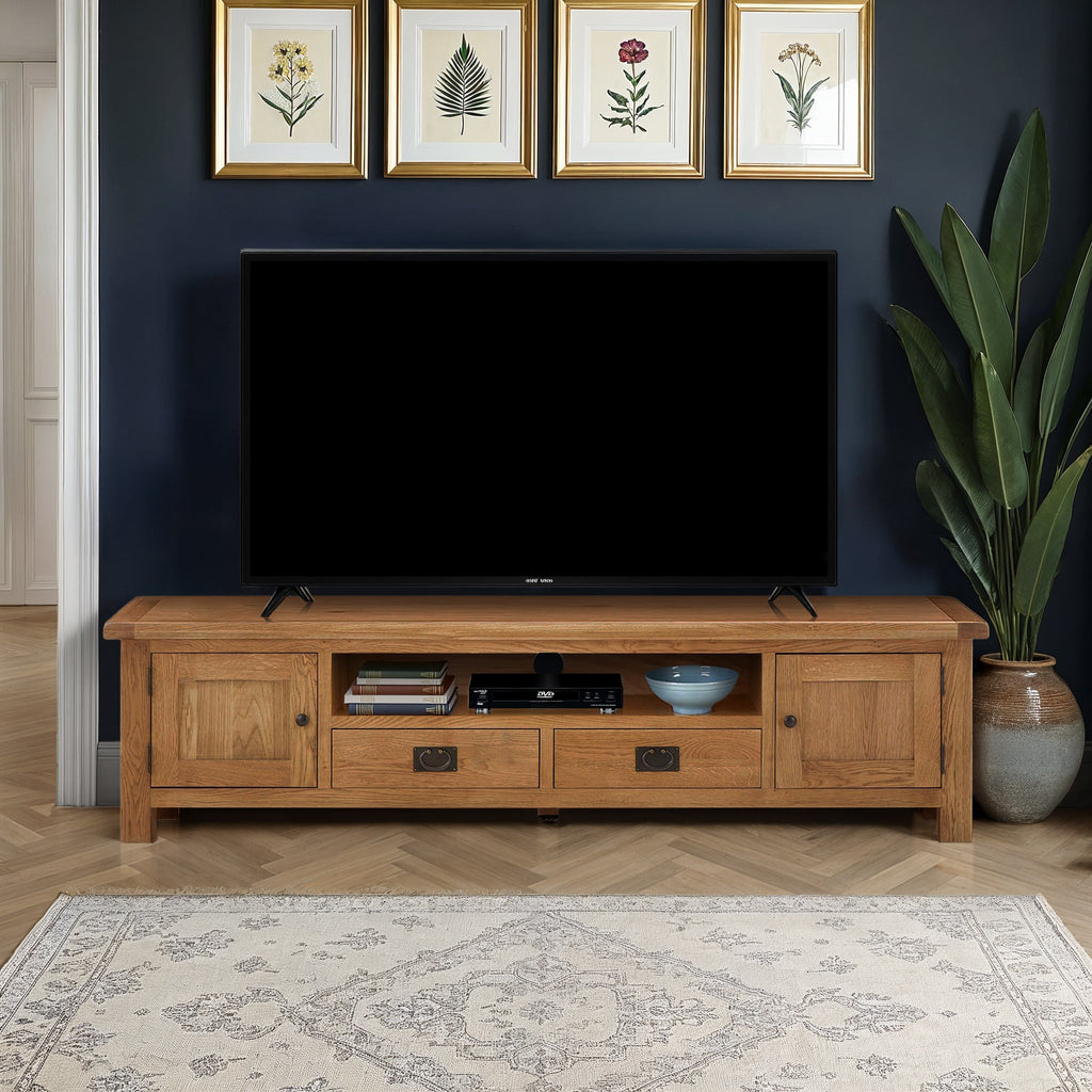Zelah Oak Extra Wide TV Unit 200cm