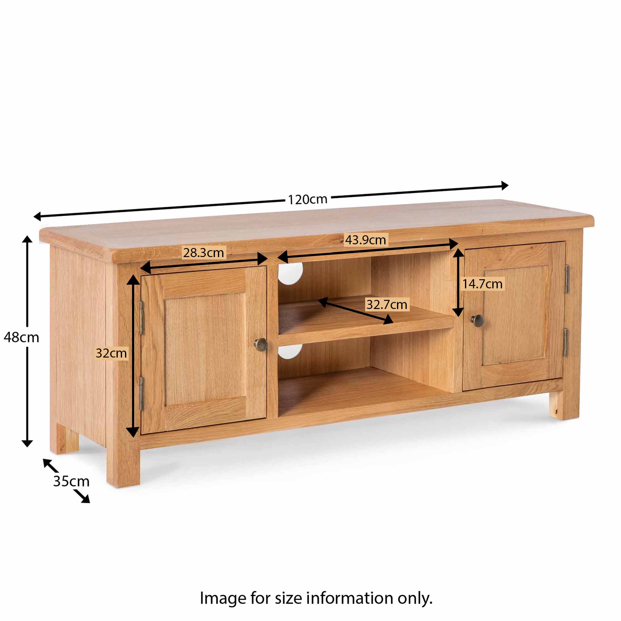 Surrey Oak 120cm TV Stand