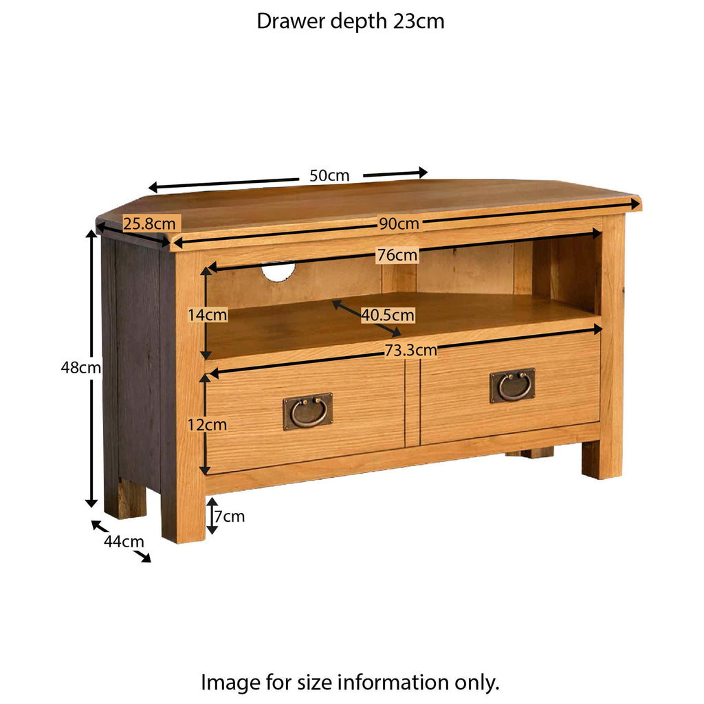Surrey Oak Corner TV Stand
