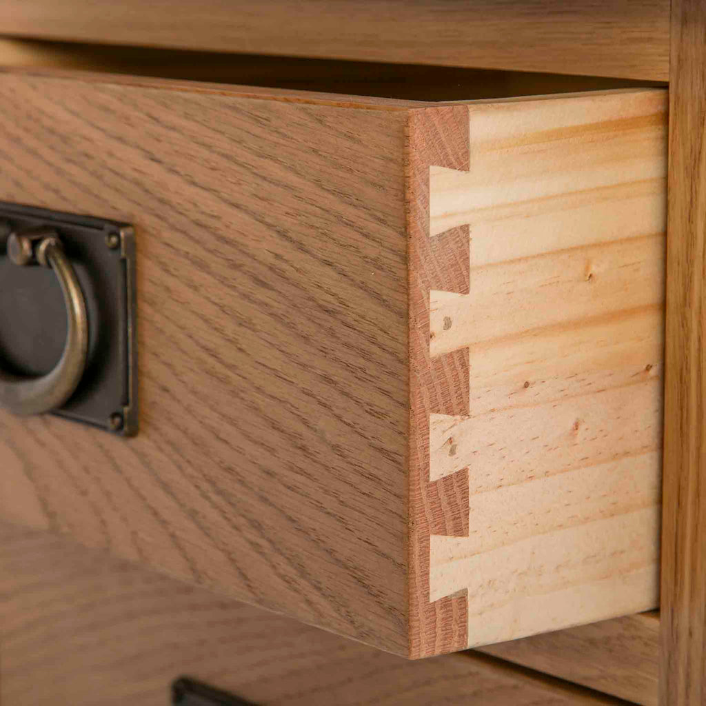 Surrey Oak Coffee Table with Baskets