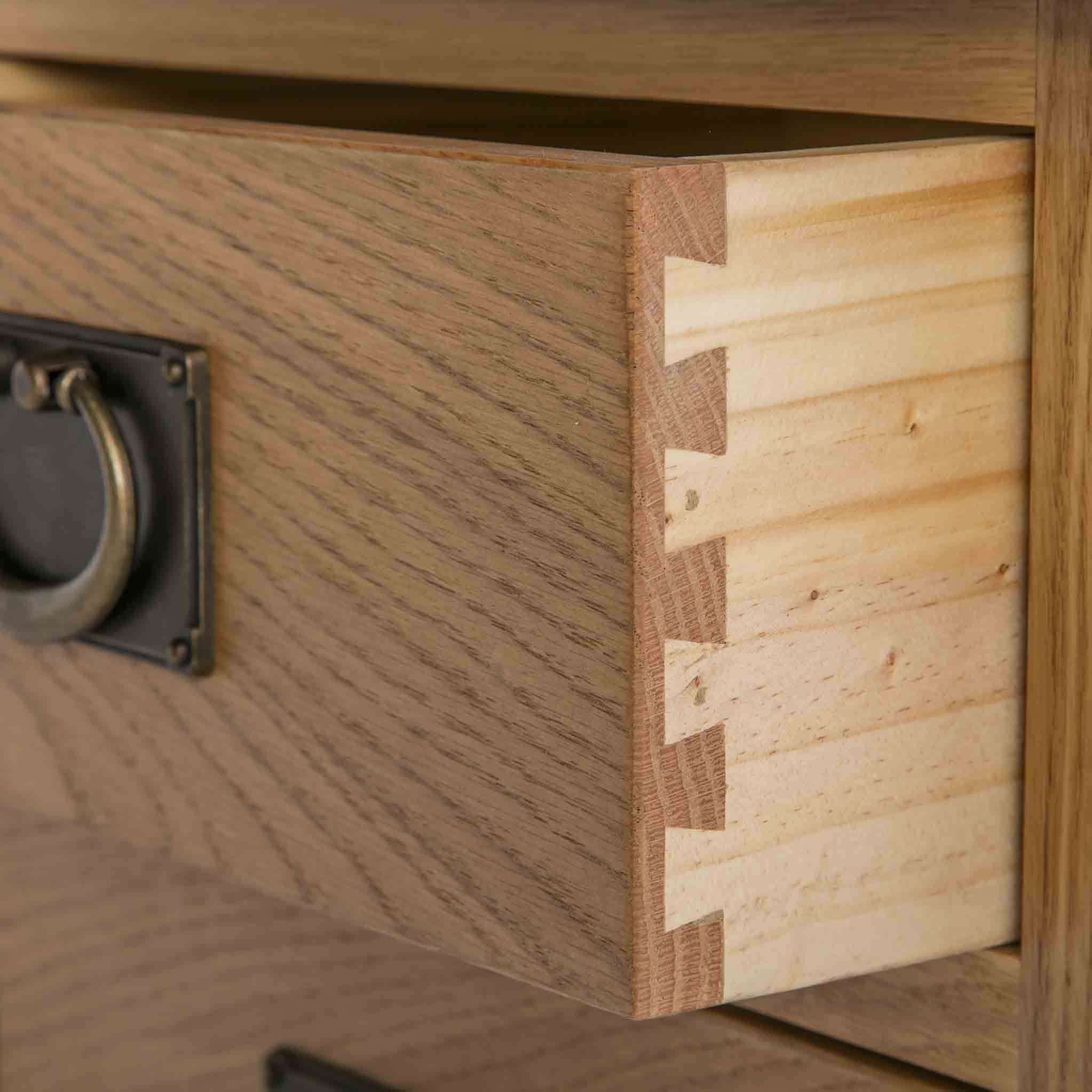 Surrey Oak Coffee Table with Baskets