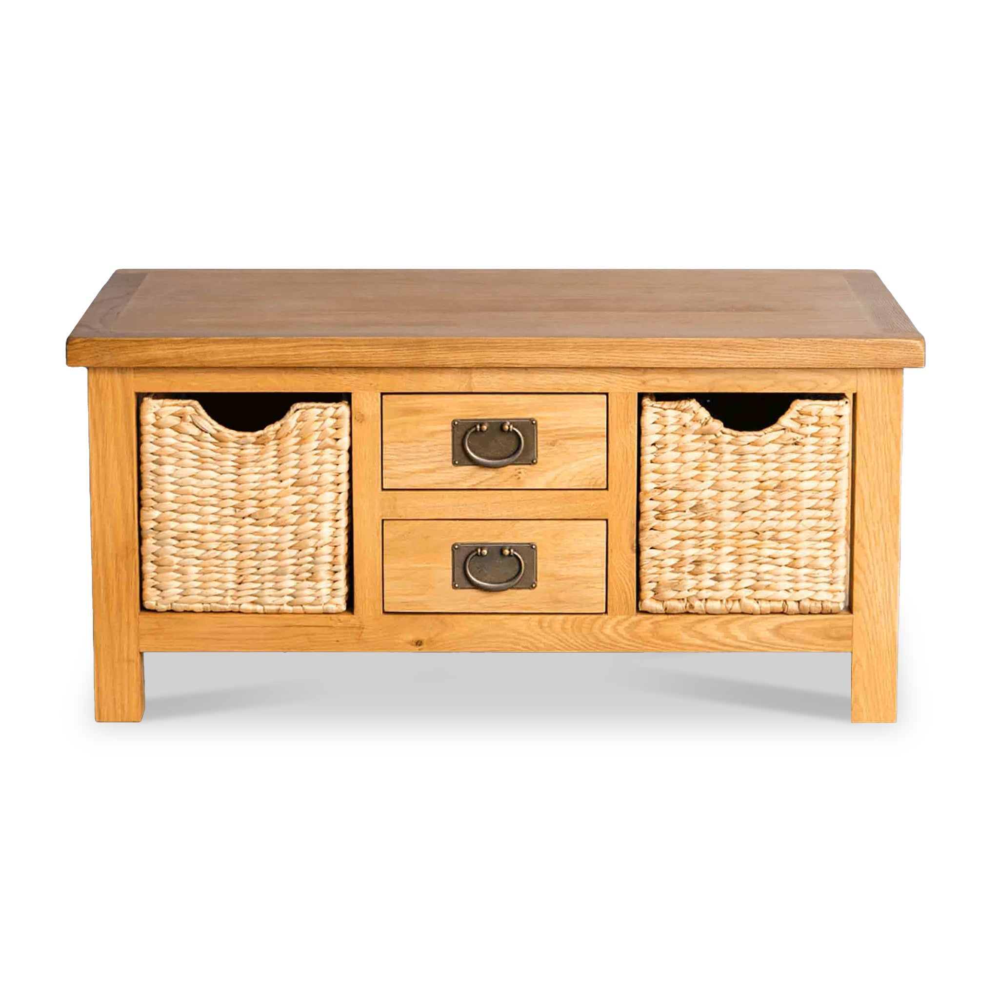 Surrey Oak Coffee Table with Baskets