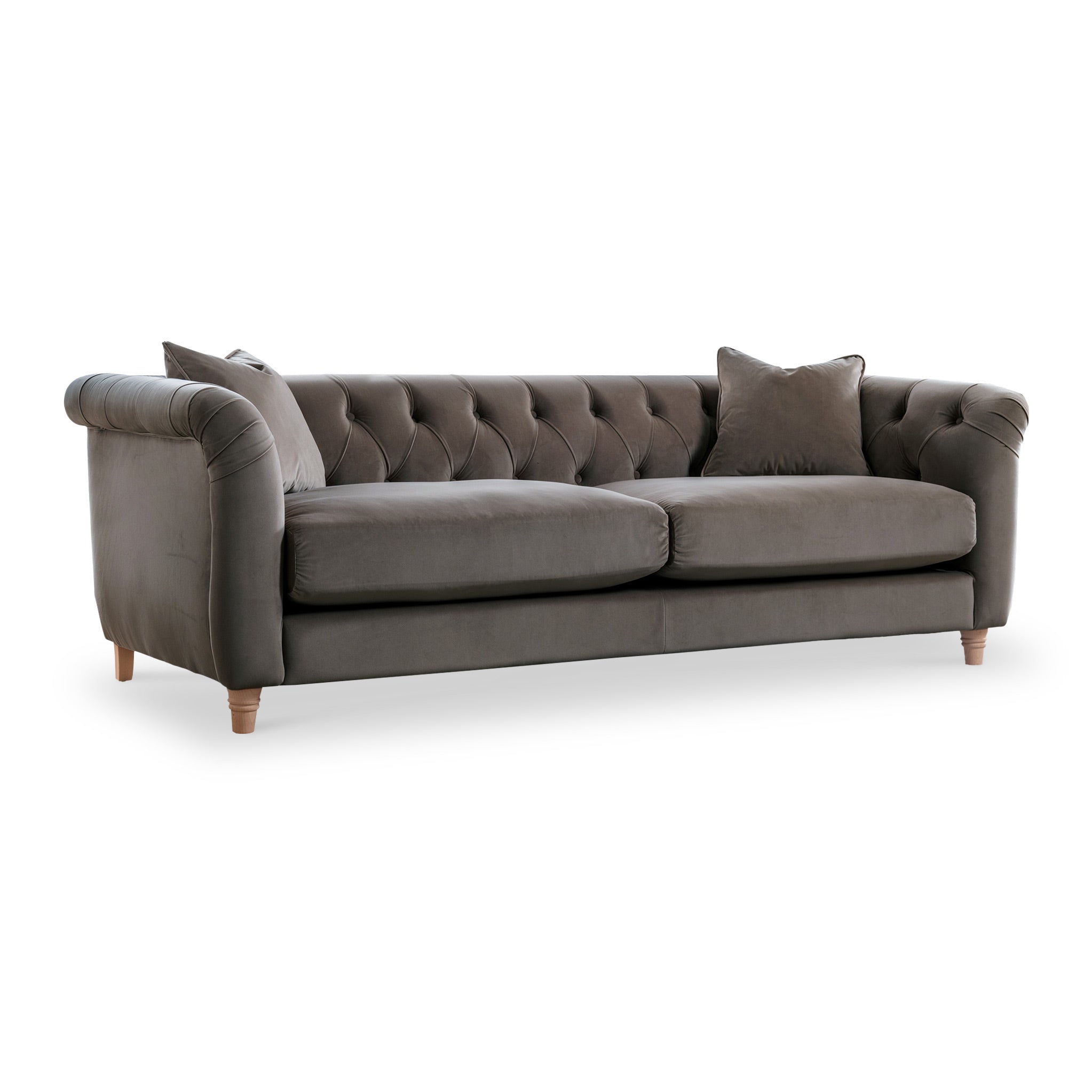 Clarence Velvet Chesterfield 3 Seater Sofa