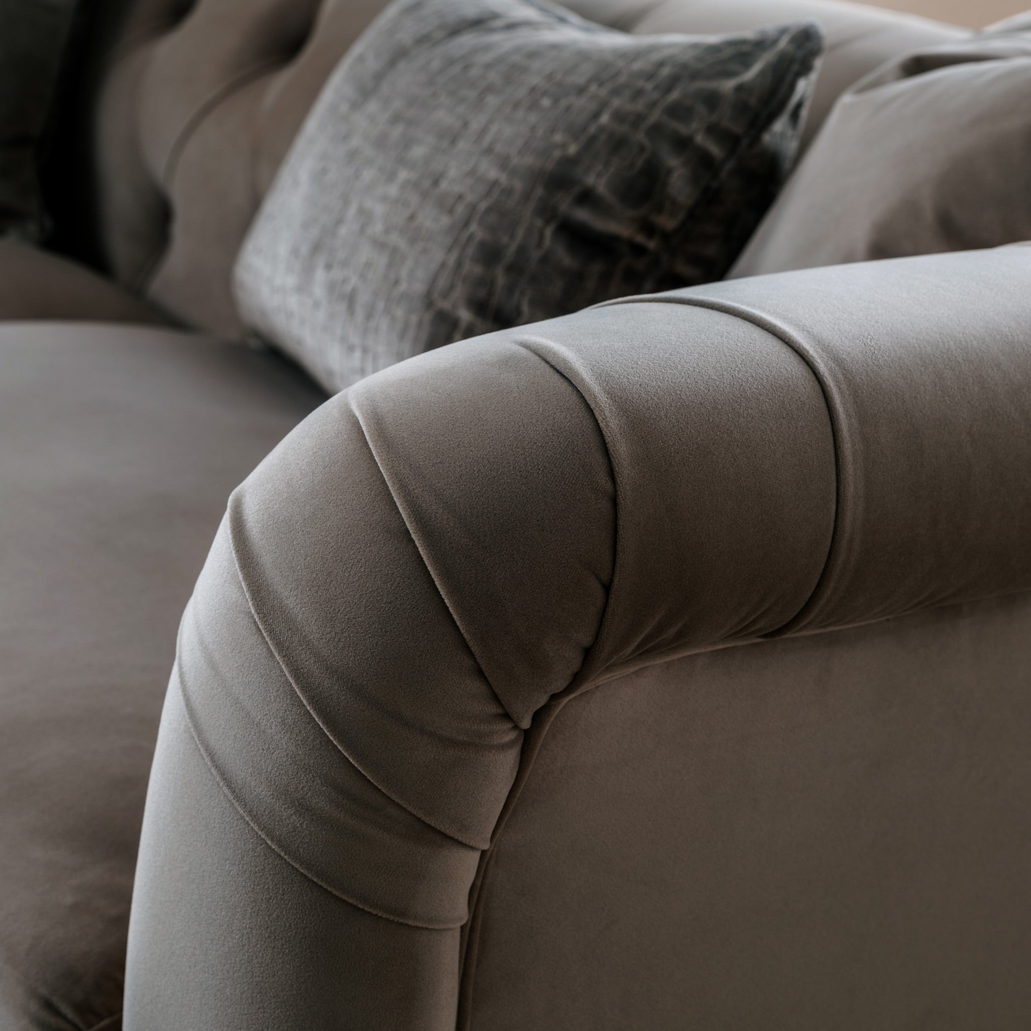 Clarence Velvet Chesterfield 3 Seater Sofa