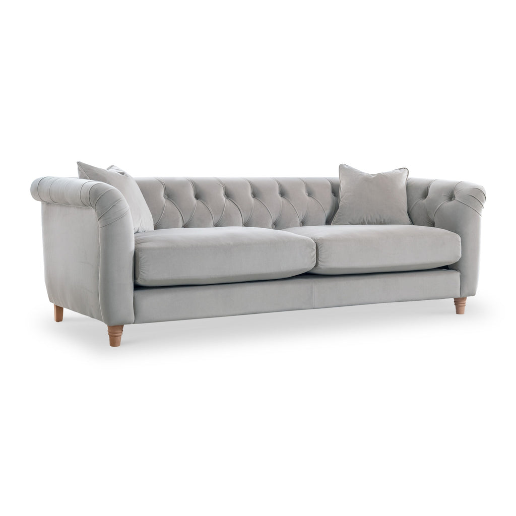 Clarence Velvet Chesterfield 3 Seater Sofa