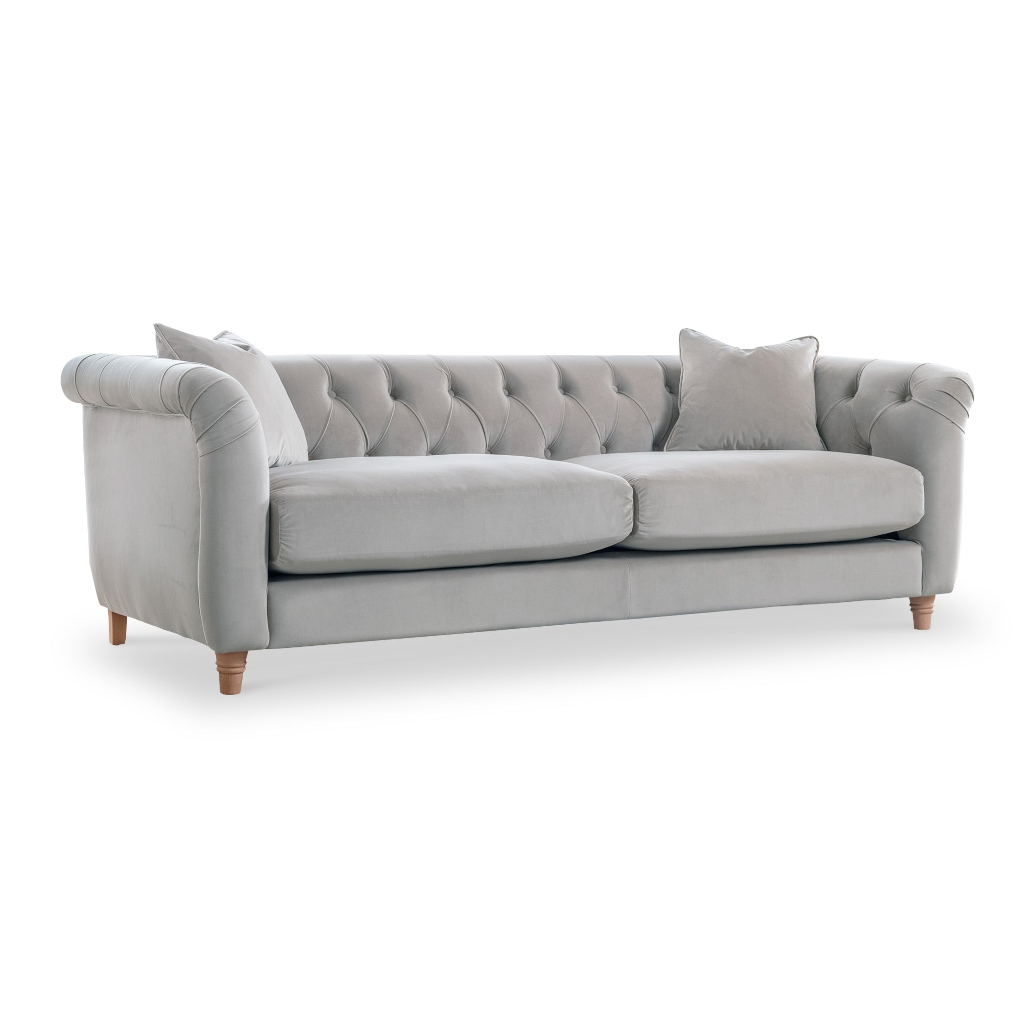 Clarence Velvet Chesterfield 3 Seater Sofa