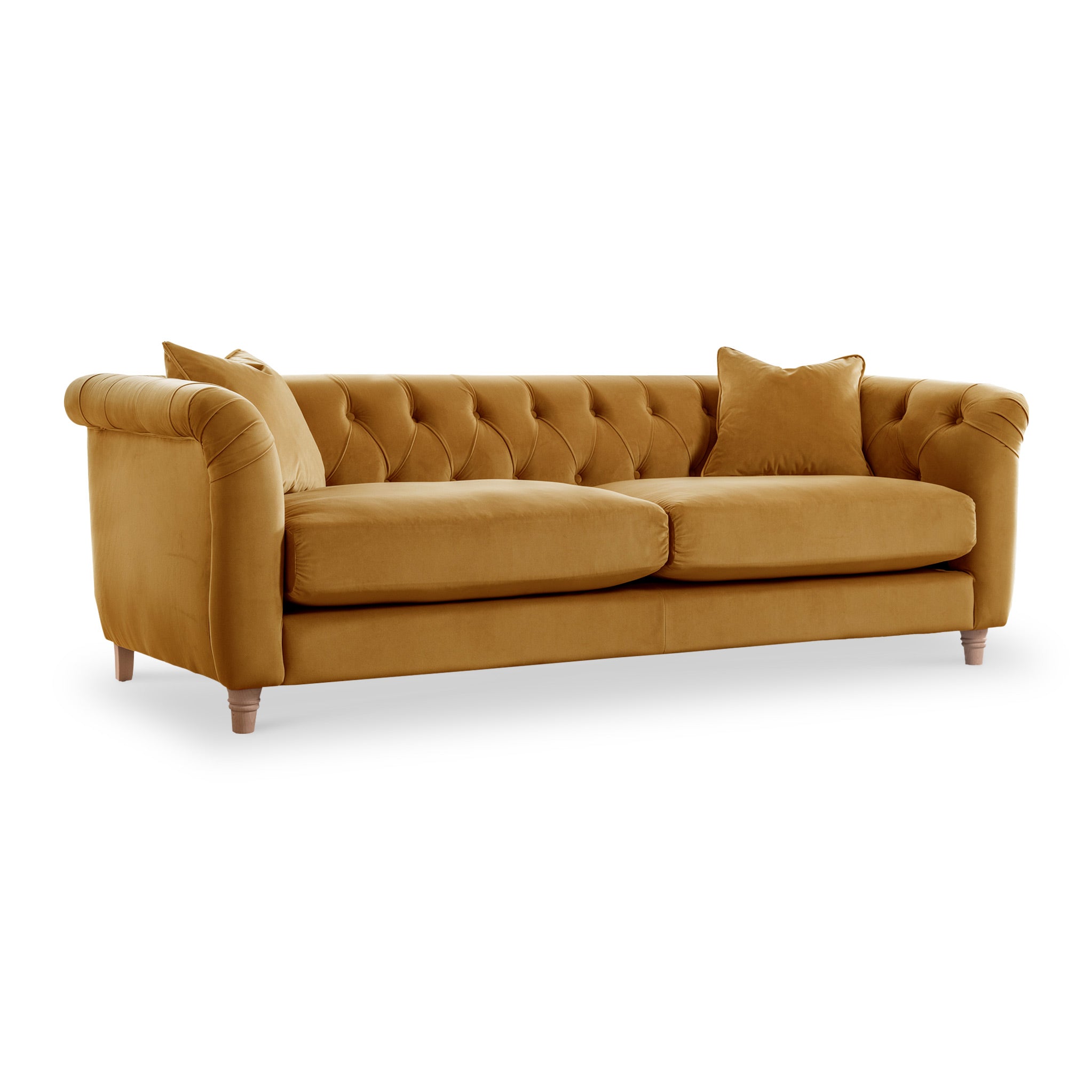 Clarence Velvet Chesterfield 3 Seater Sofa