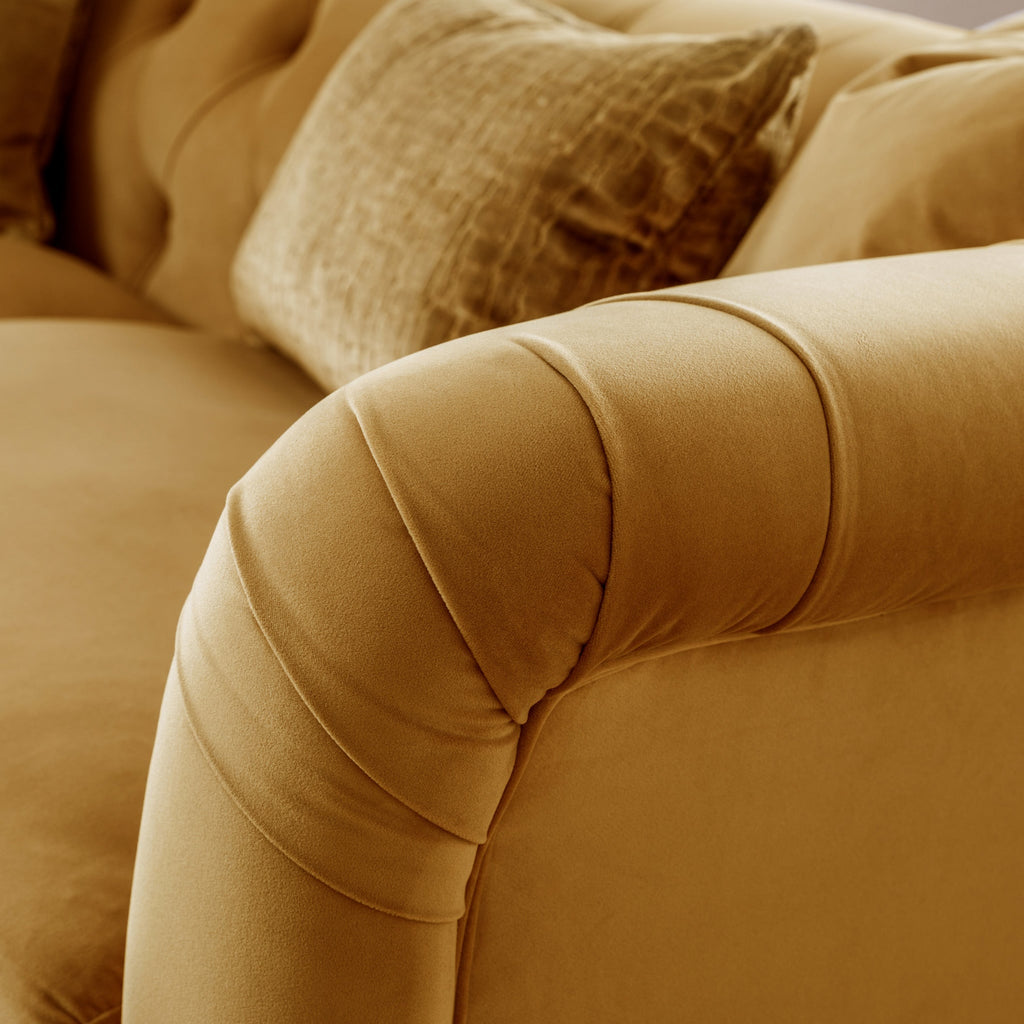 Clarence Velvet Chesterfield 3 Seater Sofa