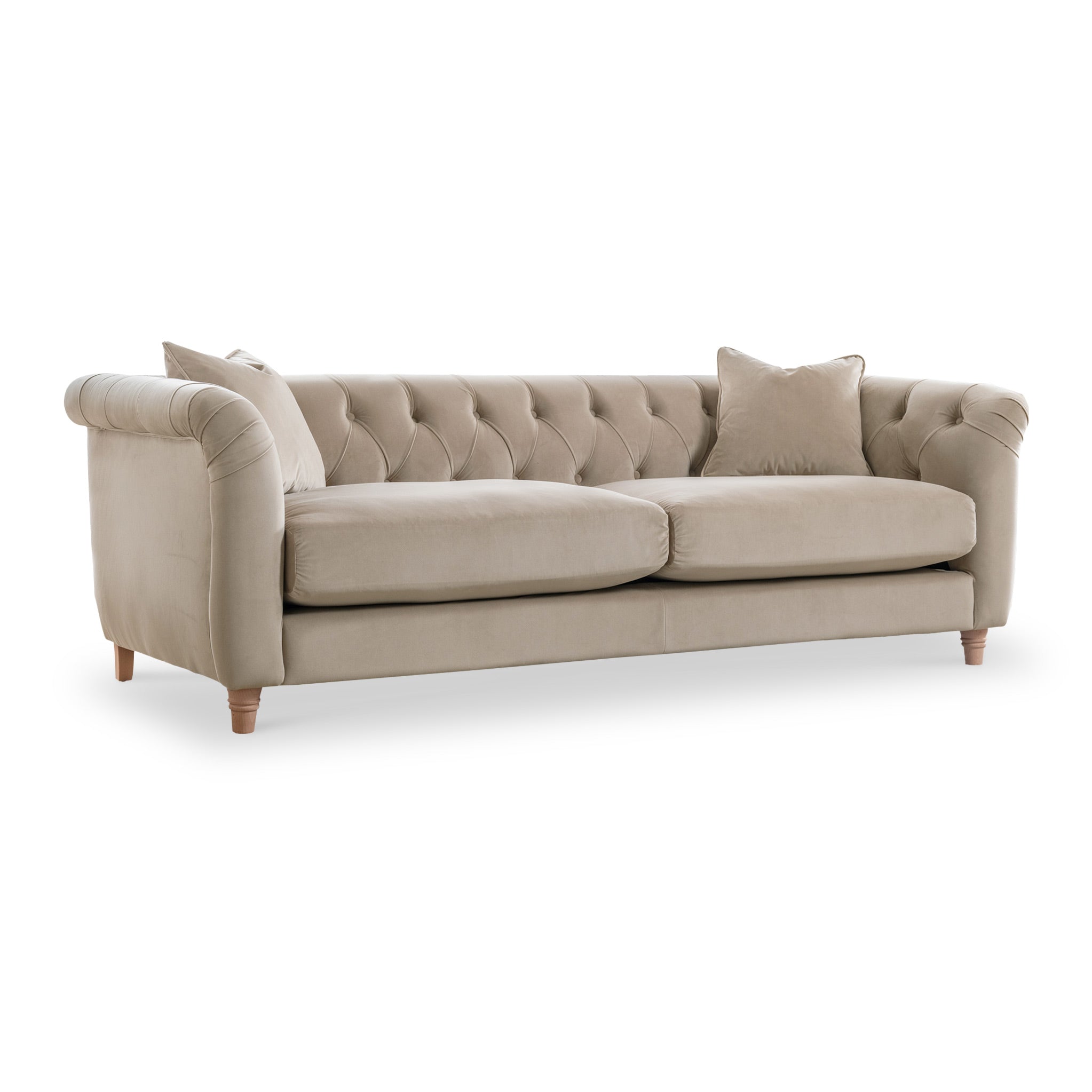 Clarence Velvet Chesterfield 3 Seater Sofa