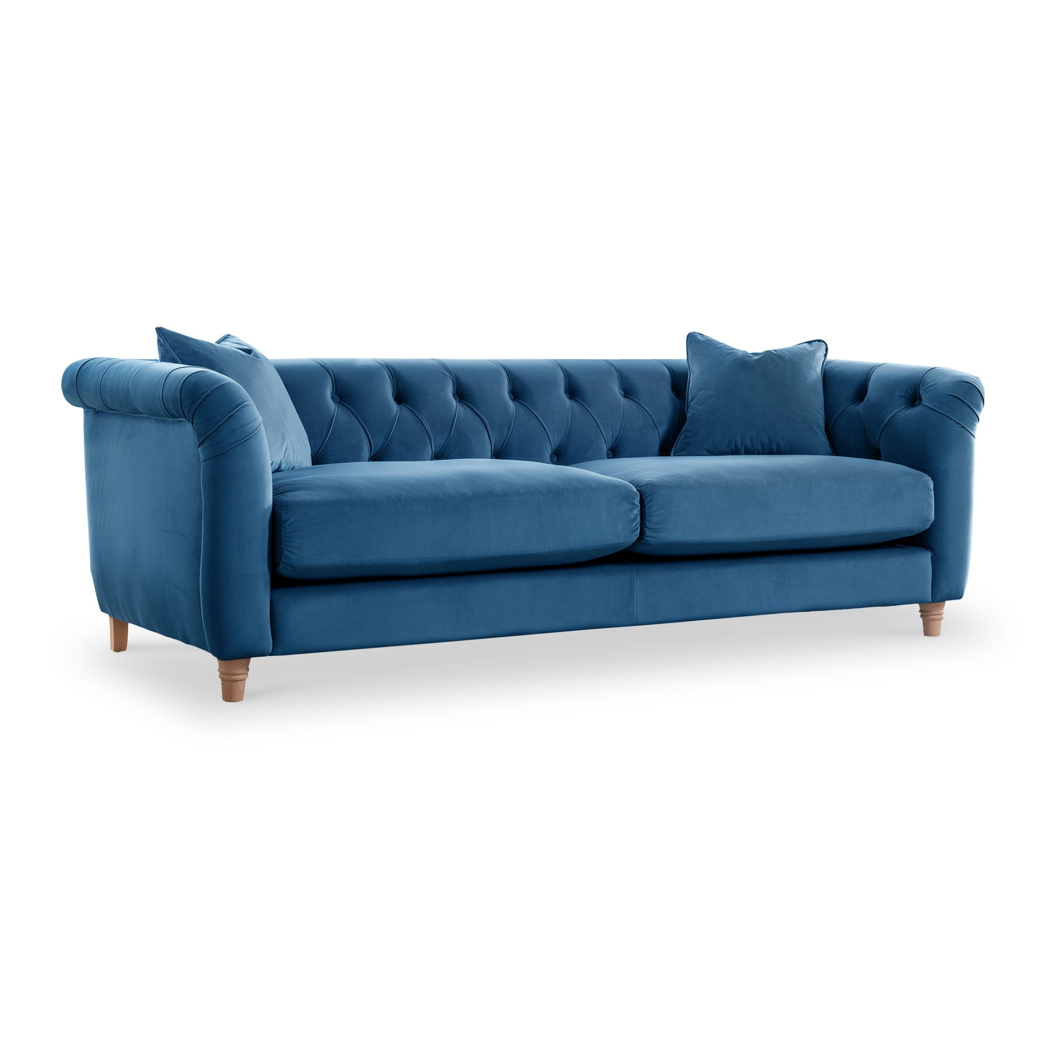 Clarence Velvet Chesterfield 3 Seater Sofa