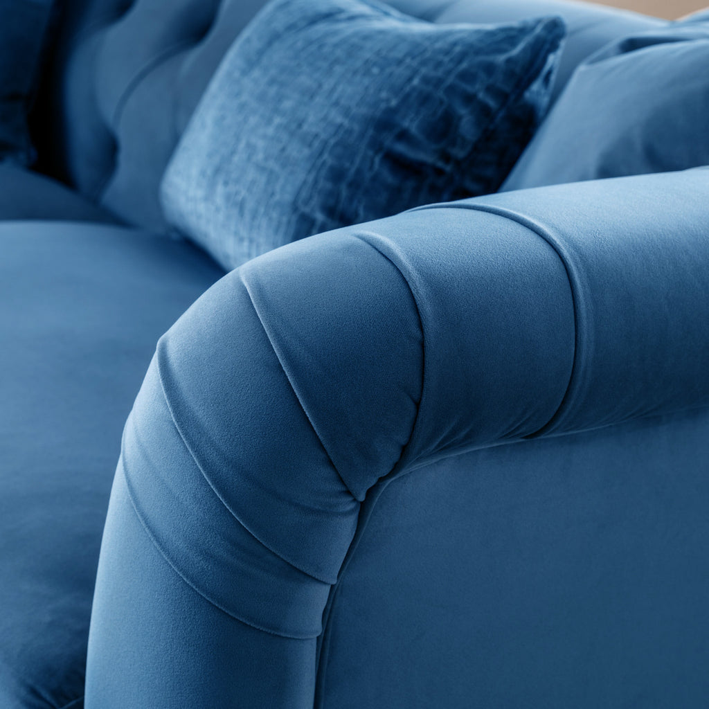 Clarence Velvet Chesterfield 3 Seater Sofa