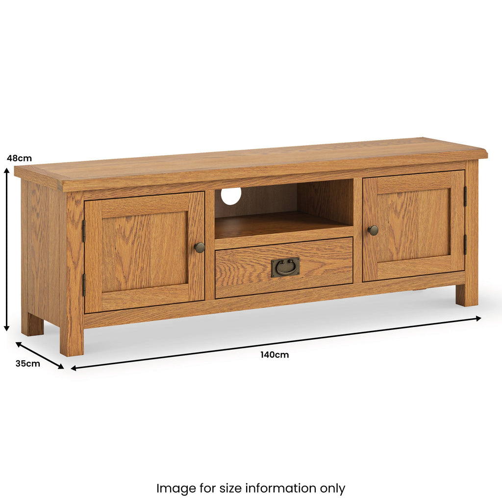 Surrey Oak 140cm Wide TV Stand