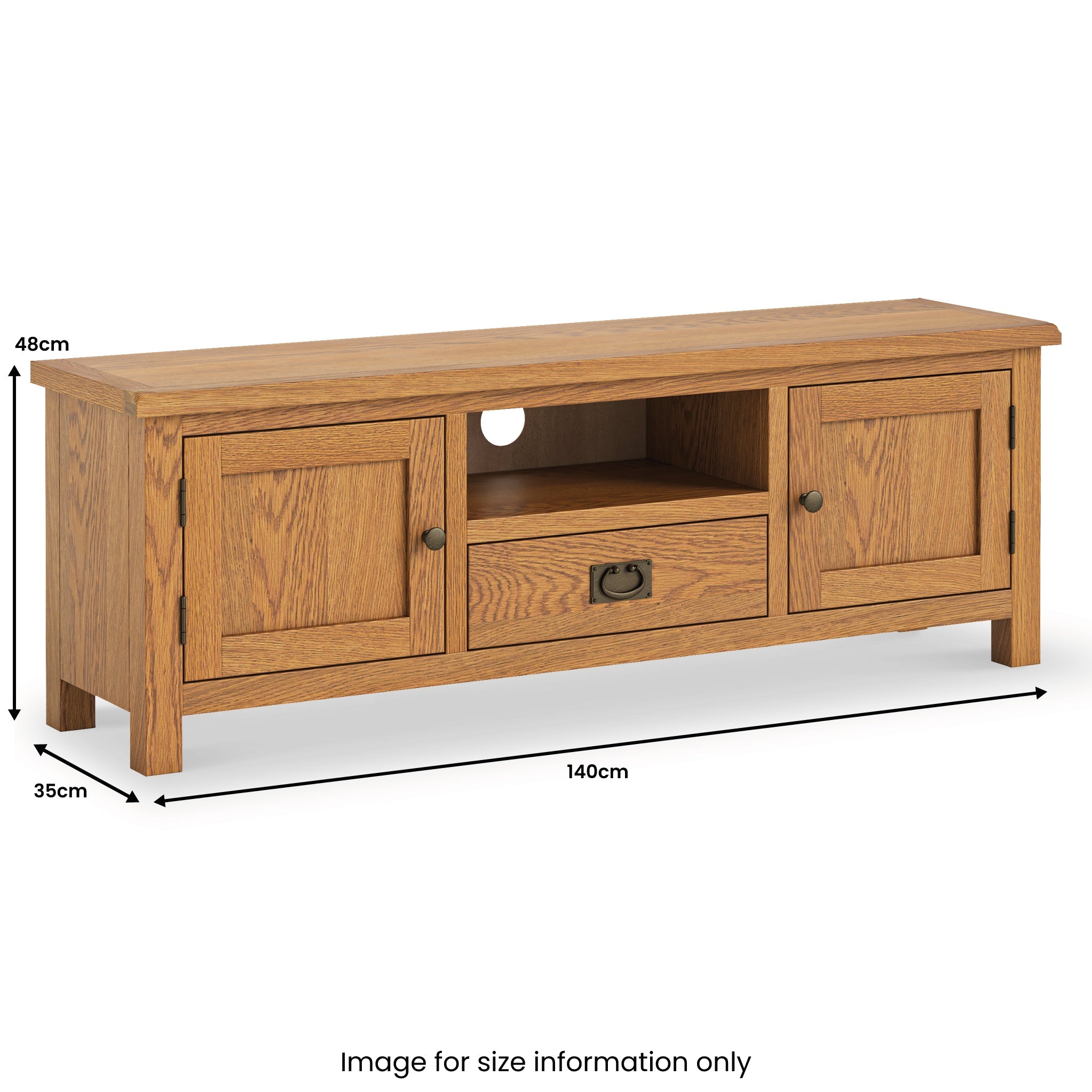 Surrey Oak 140cm Wide TV Stand