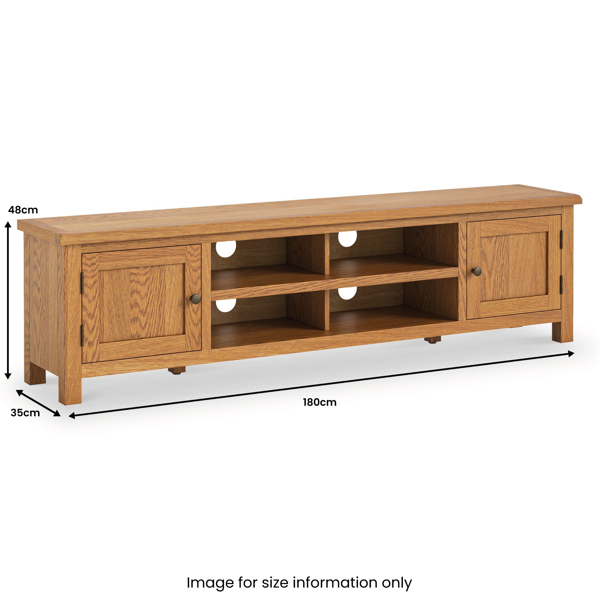 Surrey Oak 180cm Extra Wide TV Stand