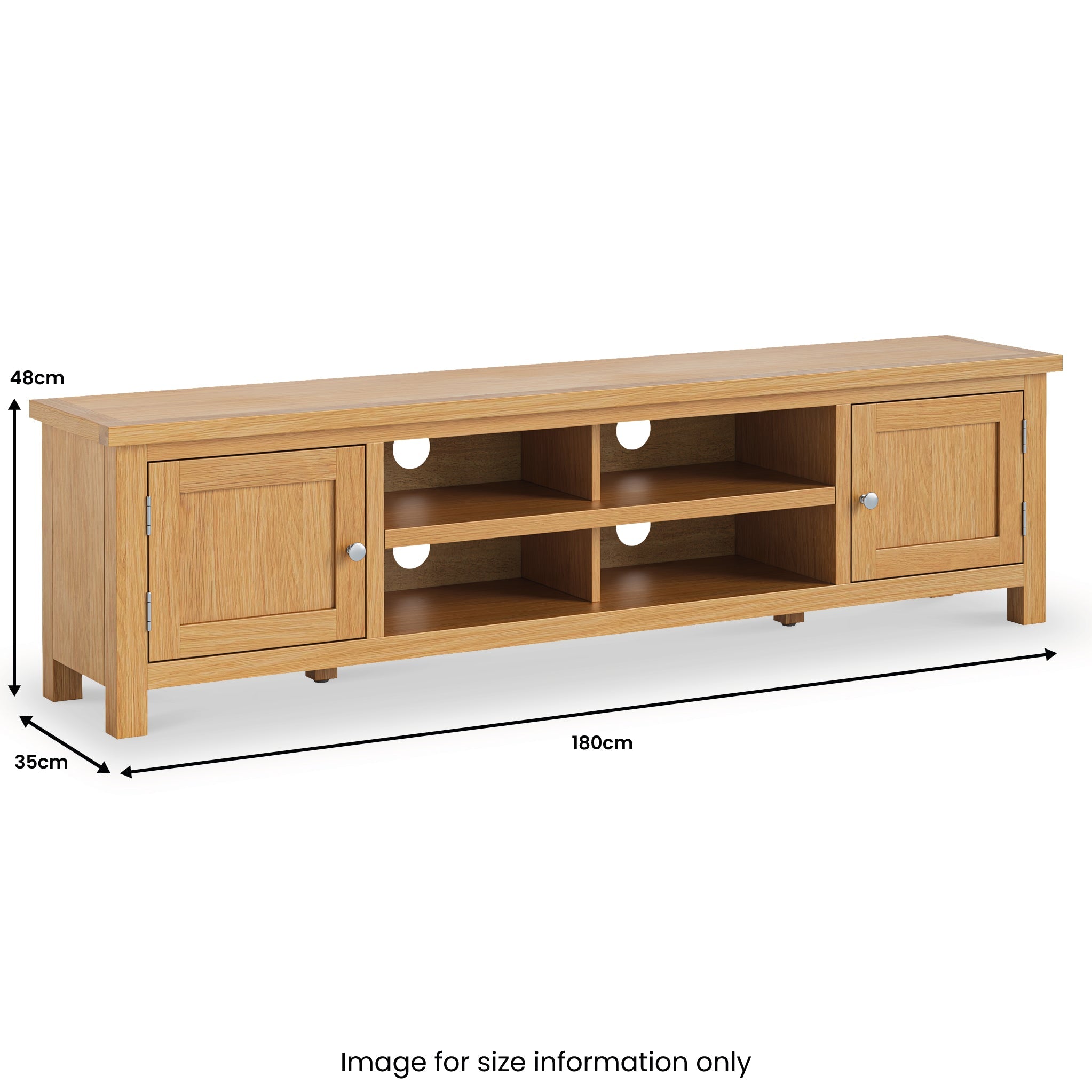 London Oak 180cm Extra Wide TV Stand
