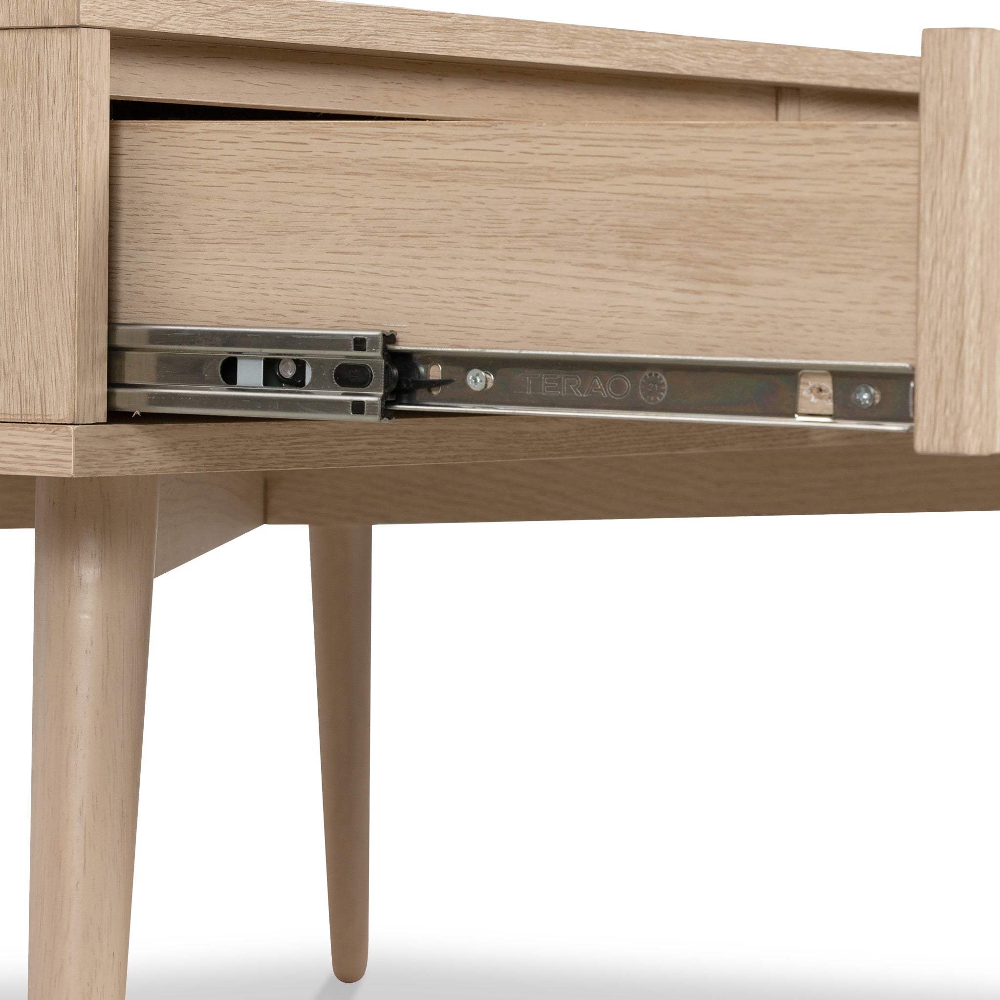 Jakob Oak 2 Drawer Grooved Coffee Table