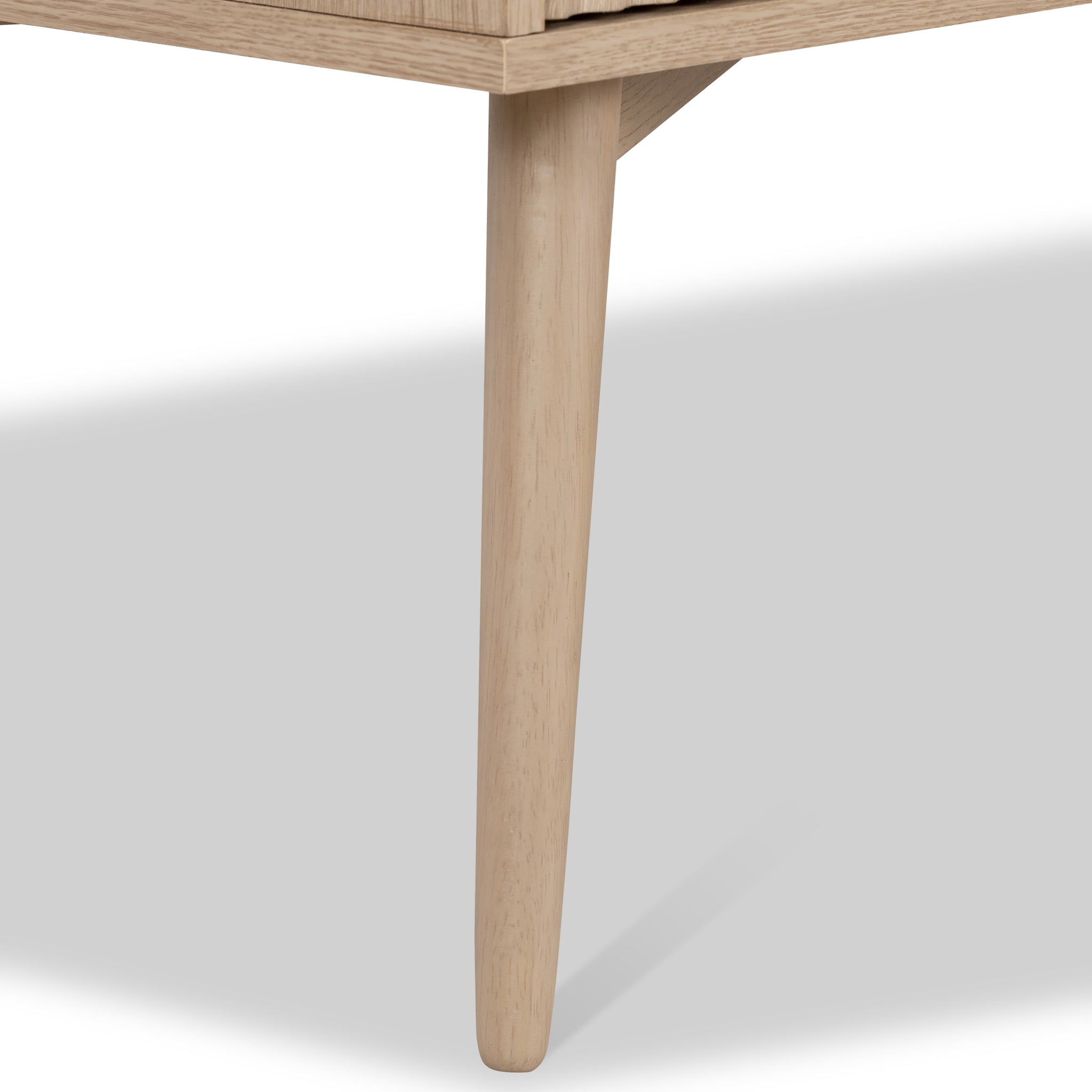 Jakob Oak 2 Drawer Grooved Coffee Table