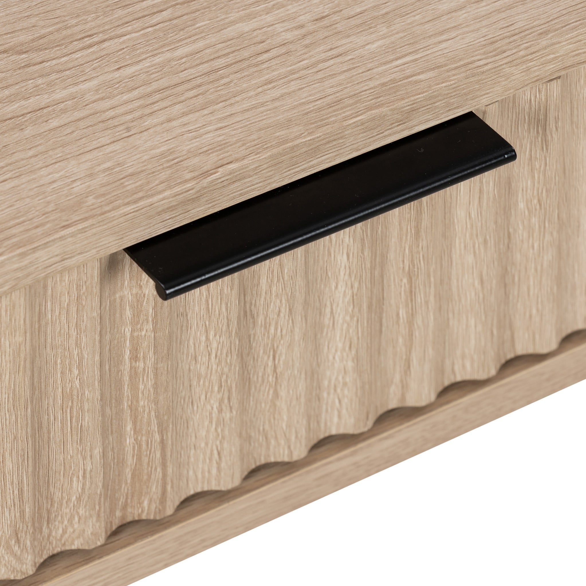 Jakob Oak 2 Drawer Grooved Coffee Table
