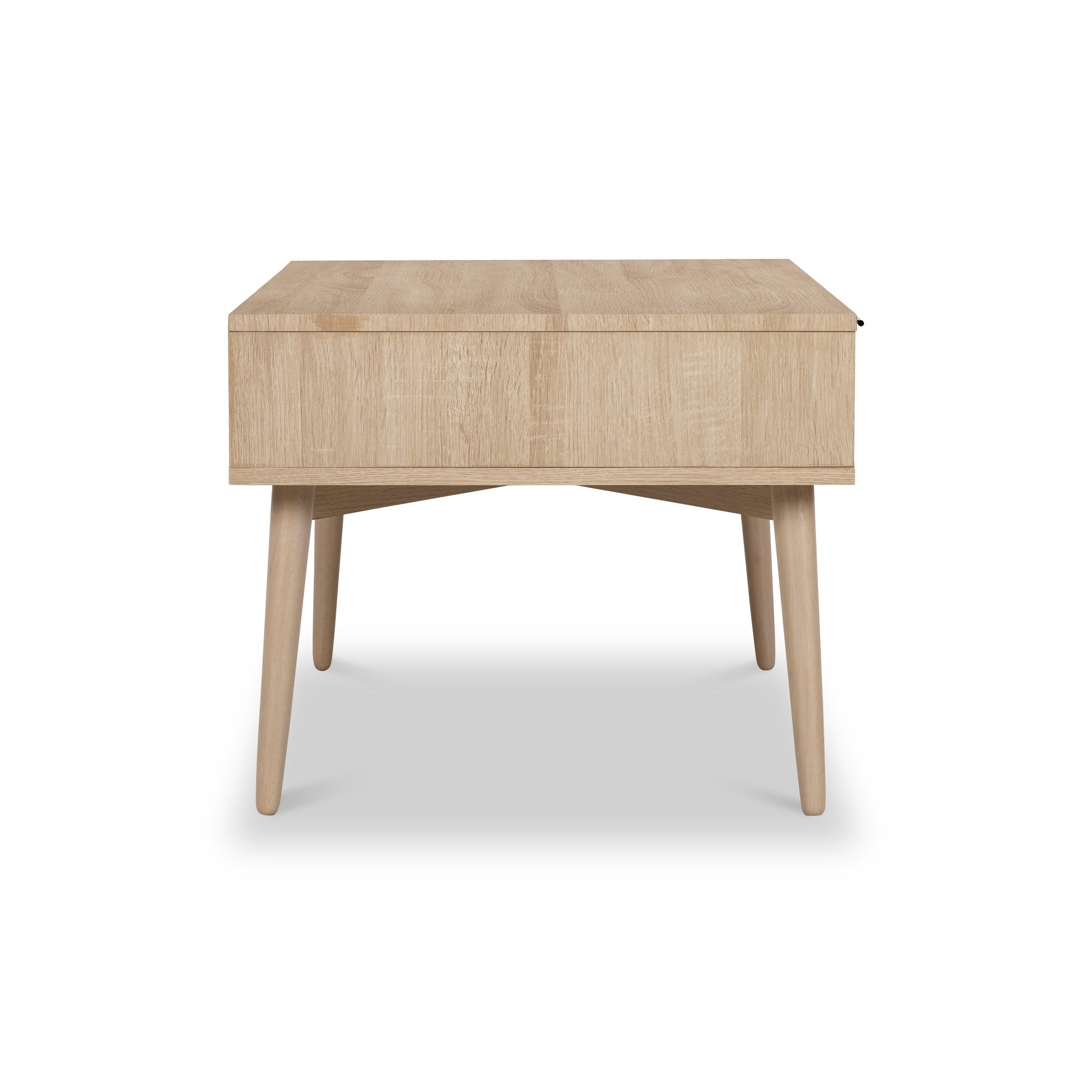 Jakob Oak 2 Drawer Grooved Coffee Table