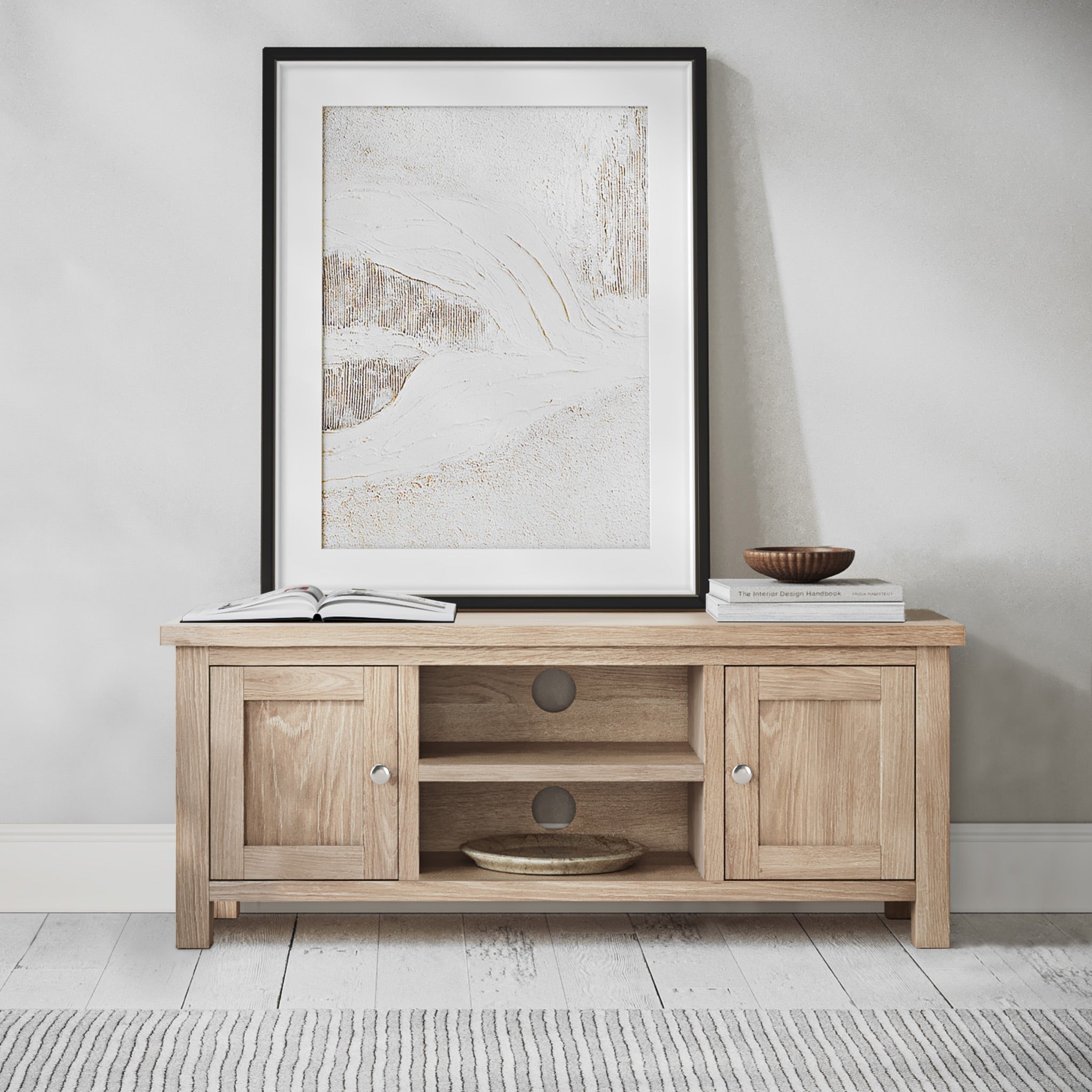 Farro Washed Oak 120cm TV Stand
